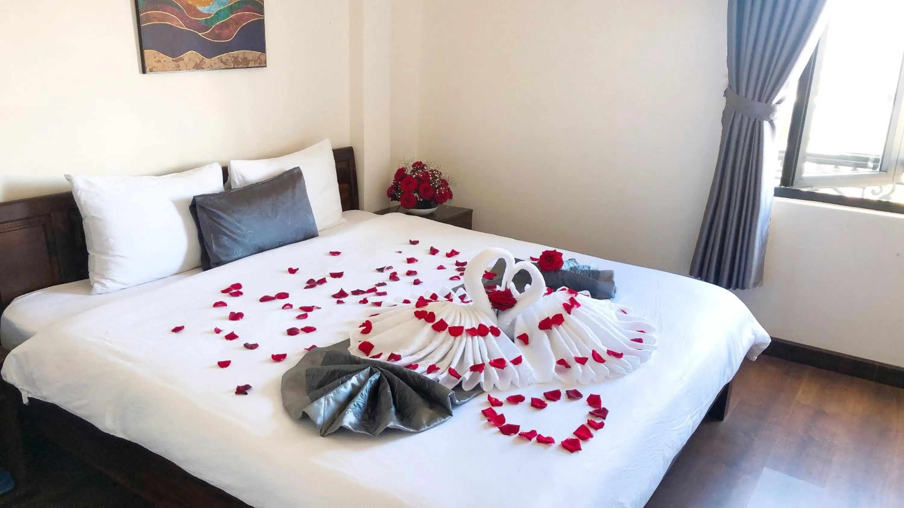 Bed in Le Grey Dalat Hotel