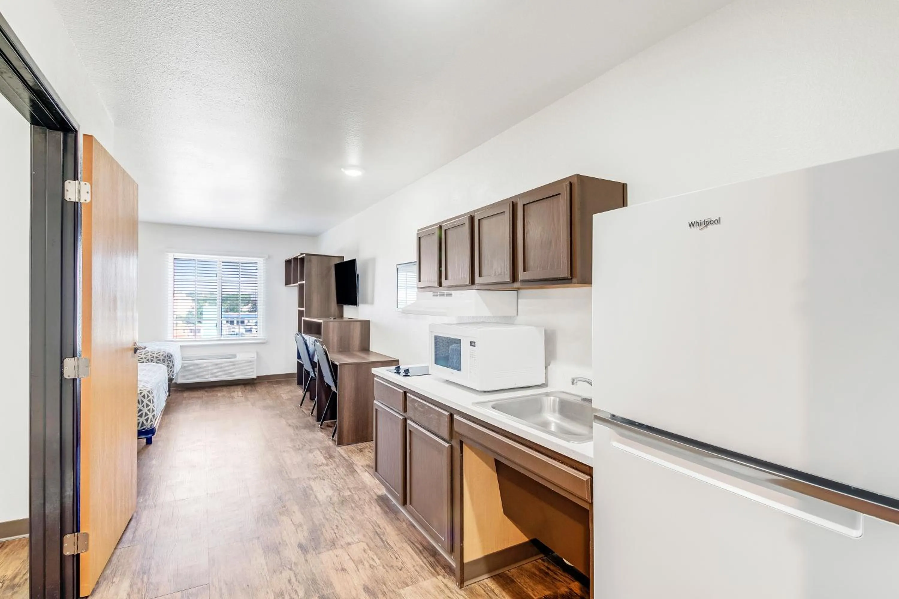 kitchen in WoodSpring Suites Austin North I-35