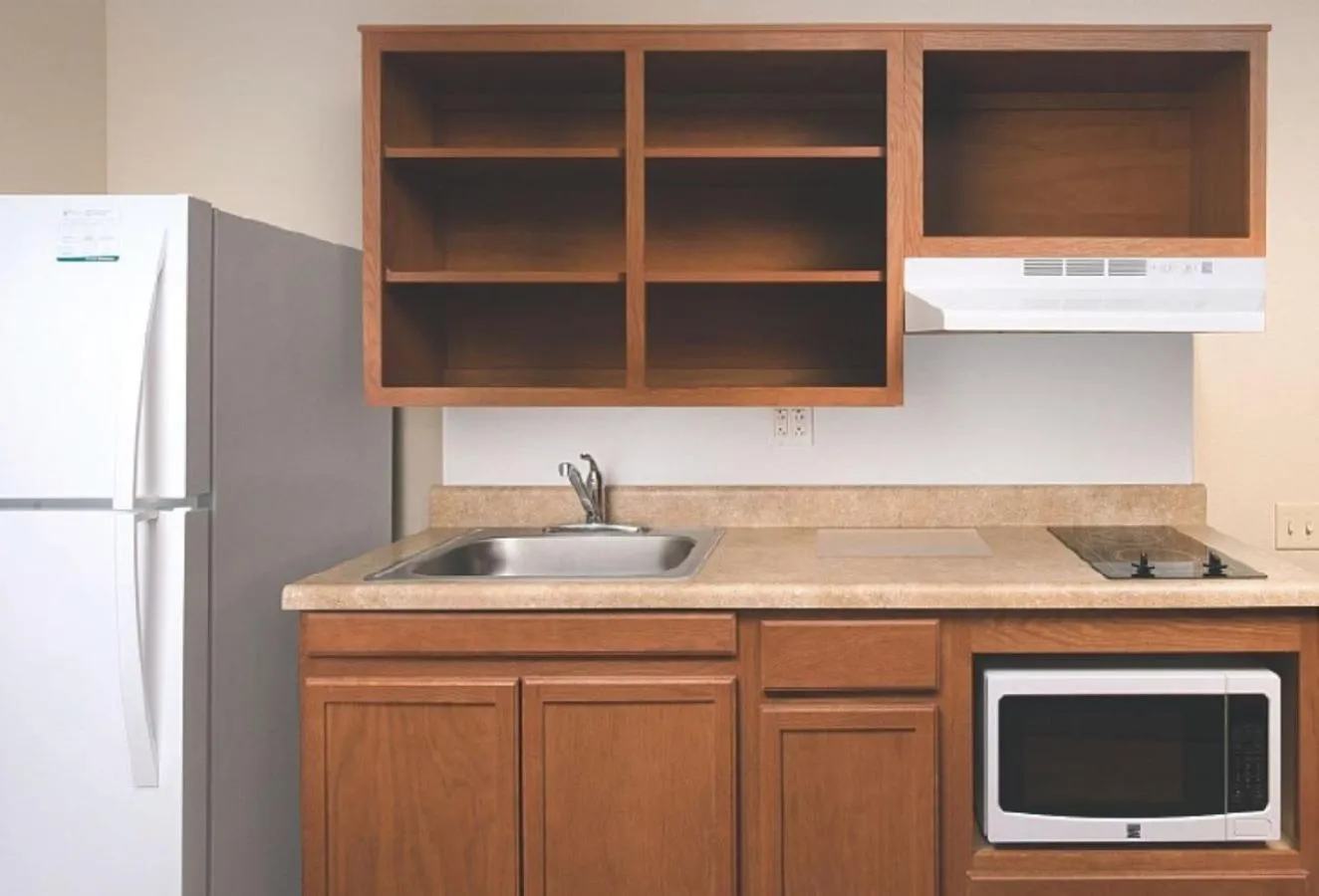 kitchen in WoodSpring Suites Murfreesboro