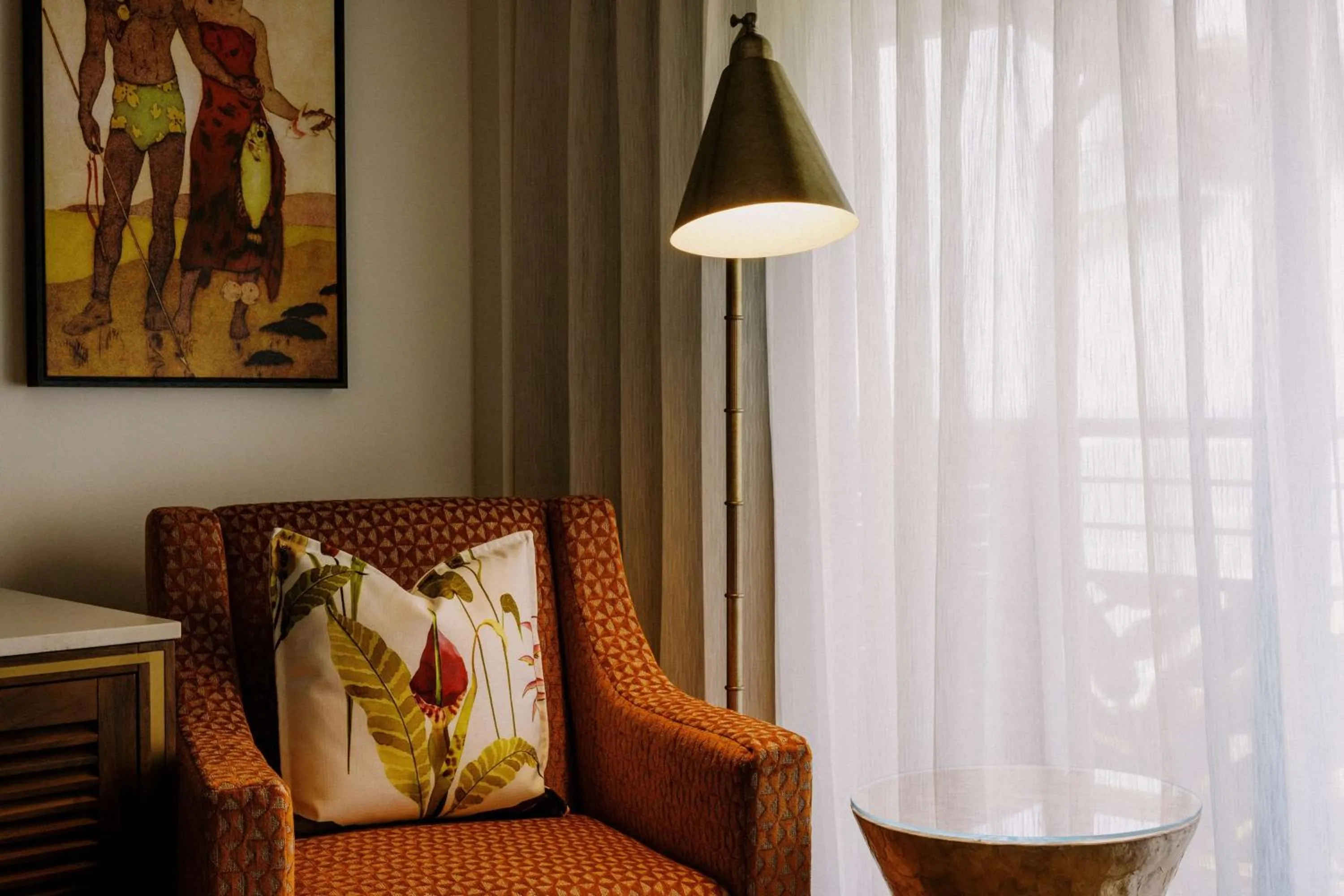 Seating area in Koa Kea Resort on Poipu Beach