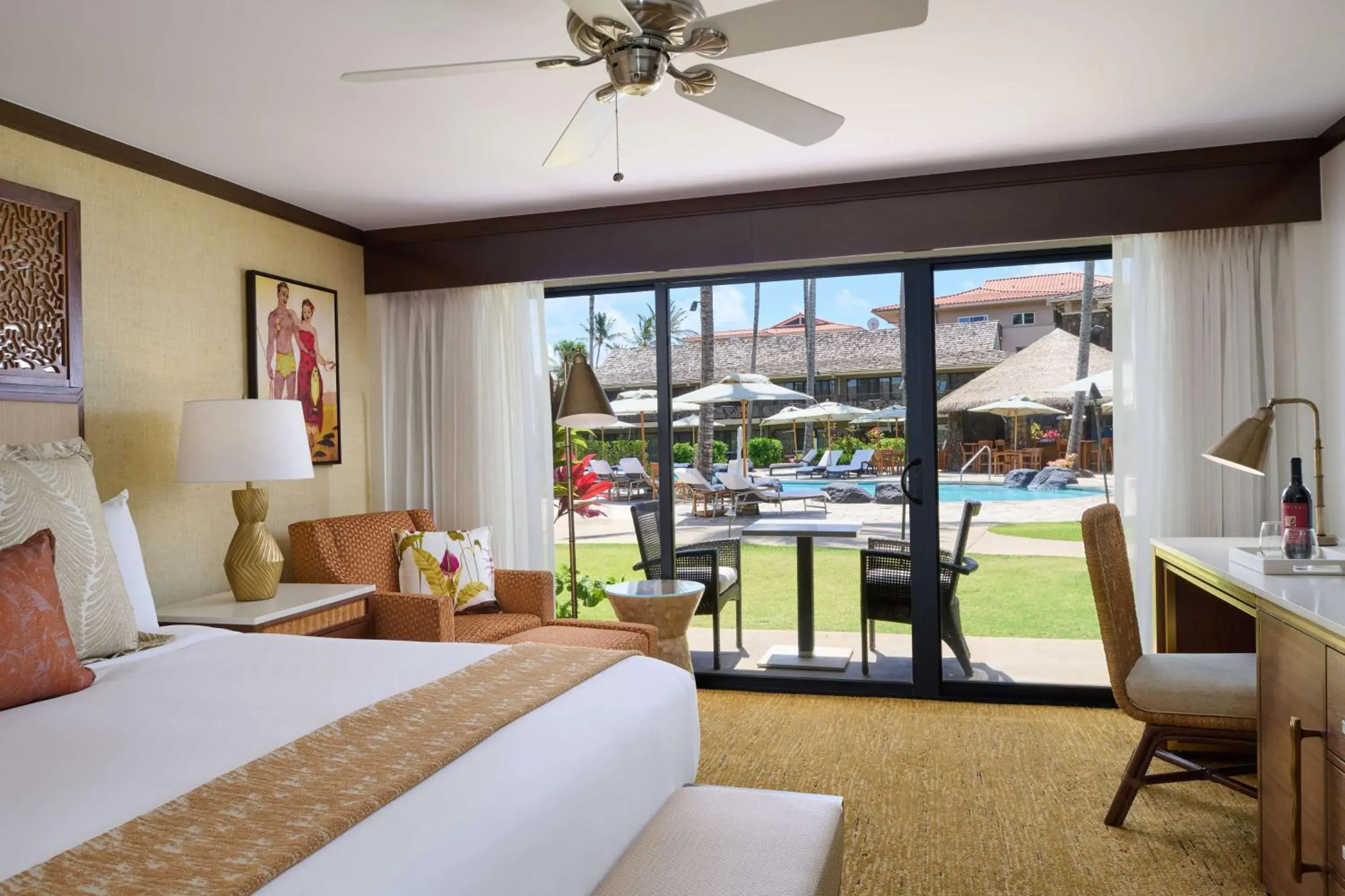 King Room with Partial Ocean View in Koa Kea Resort on Poipu Beach King Room with Partial Ocean View in Koa Kea Resort on Poipu Beach