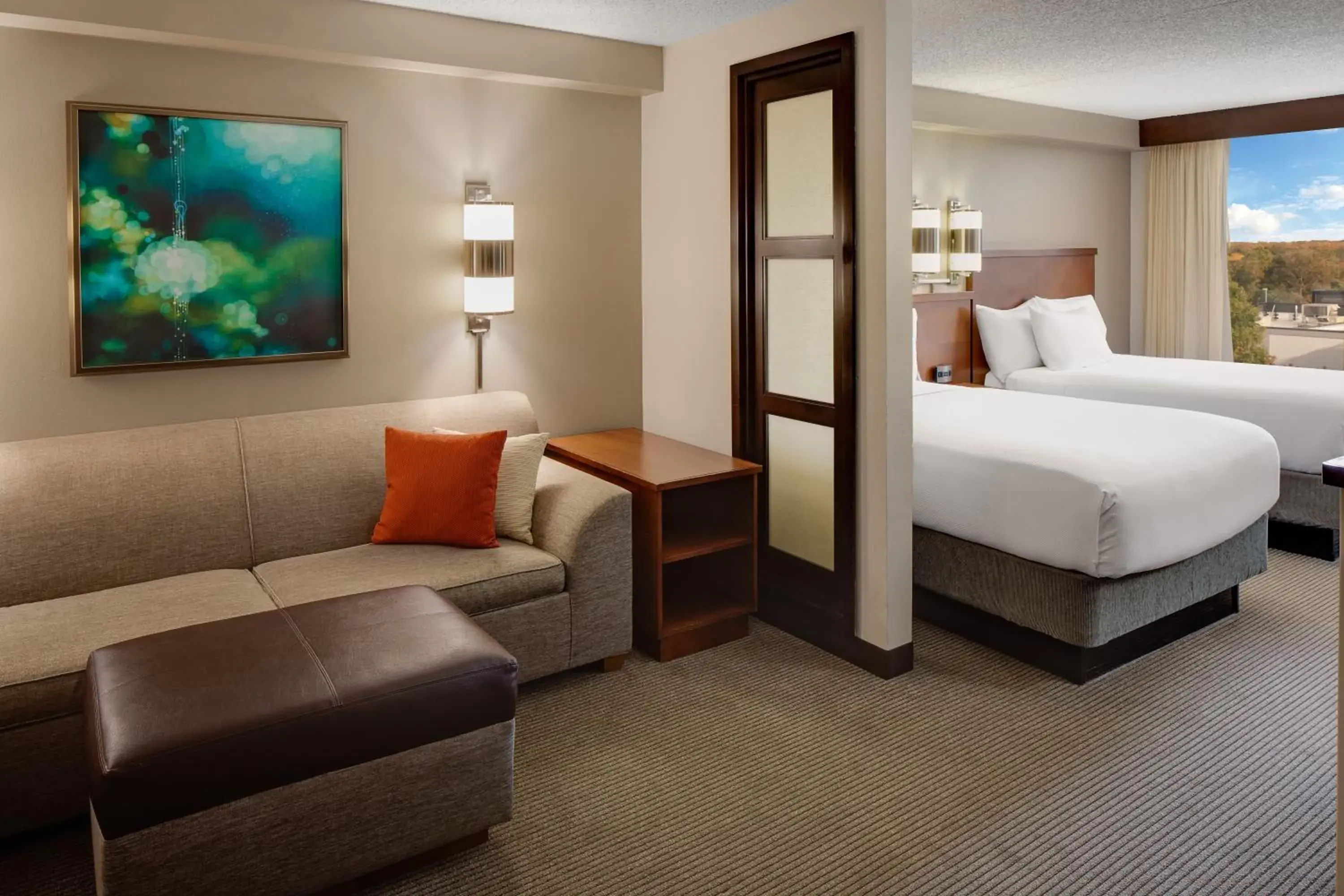 Double Room with Two Double Beds and Sofa Bed in Hyatt Place Princeton Double Room with Two Double Beds and Sofa Bed in Hyatt Place Princeton