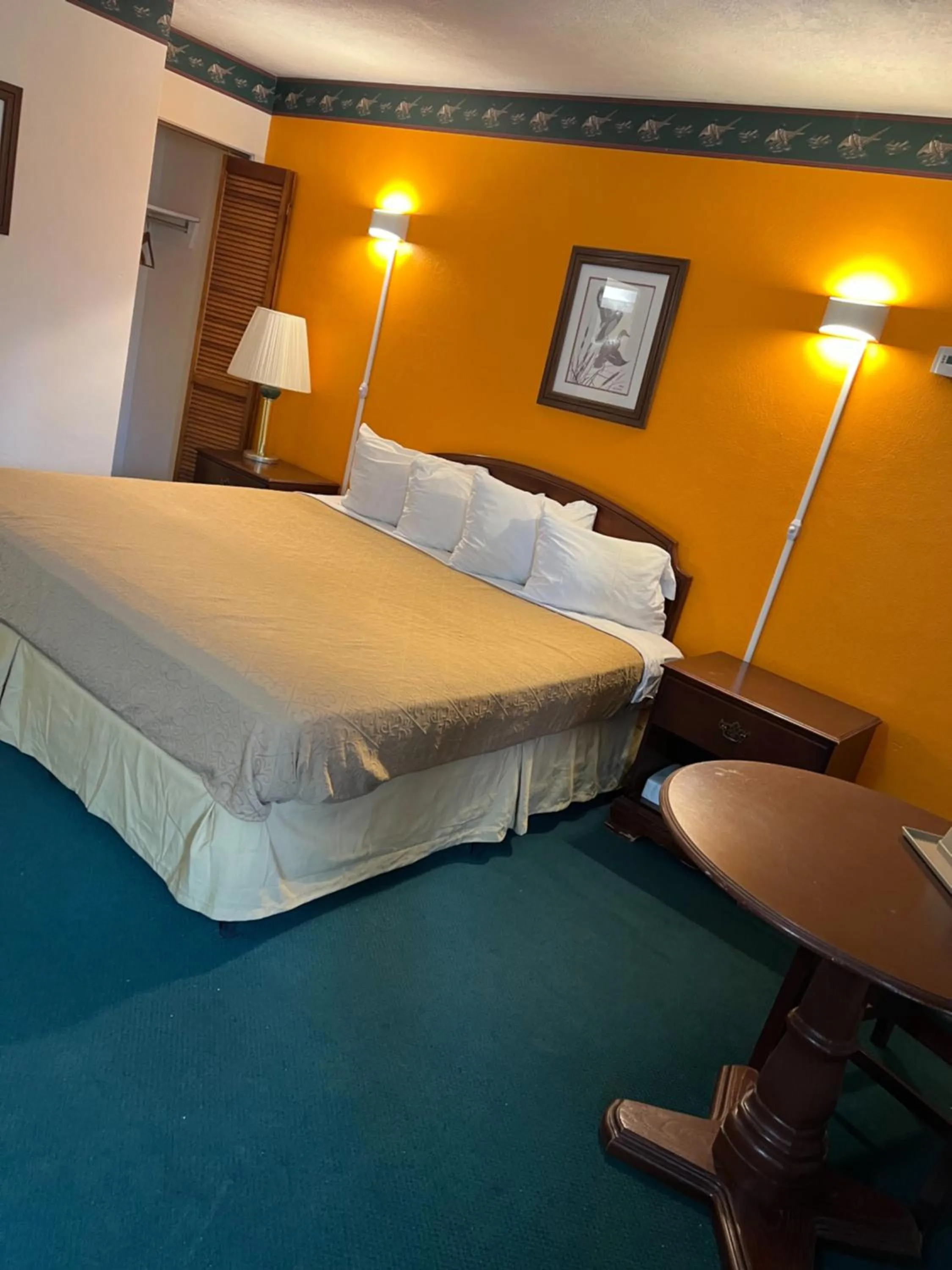 Bed in Sunrise Motel