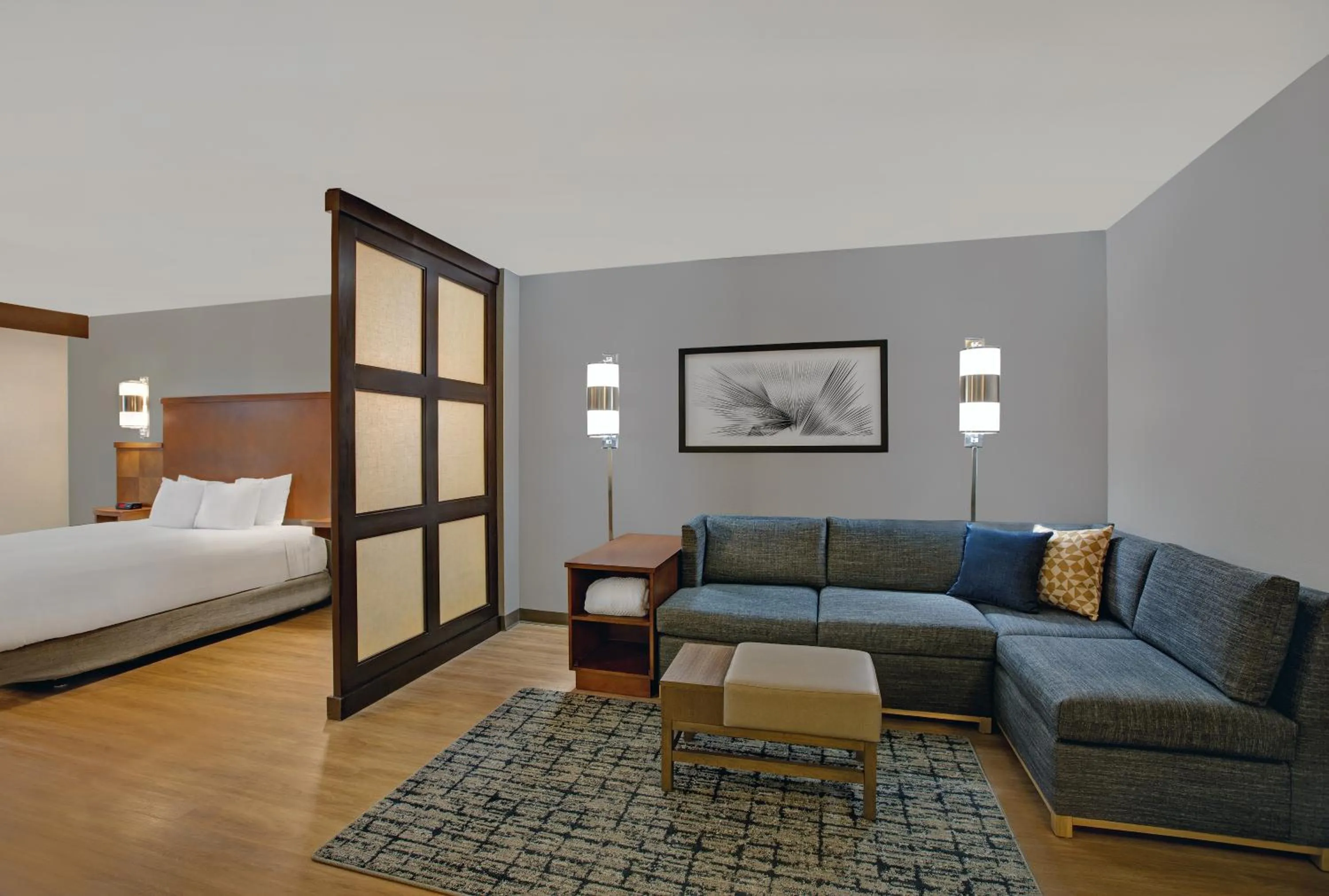 Living room, Bed in Hyatt Place Jackson Ridgeland