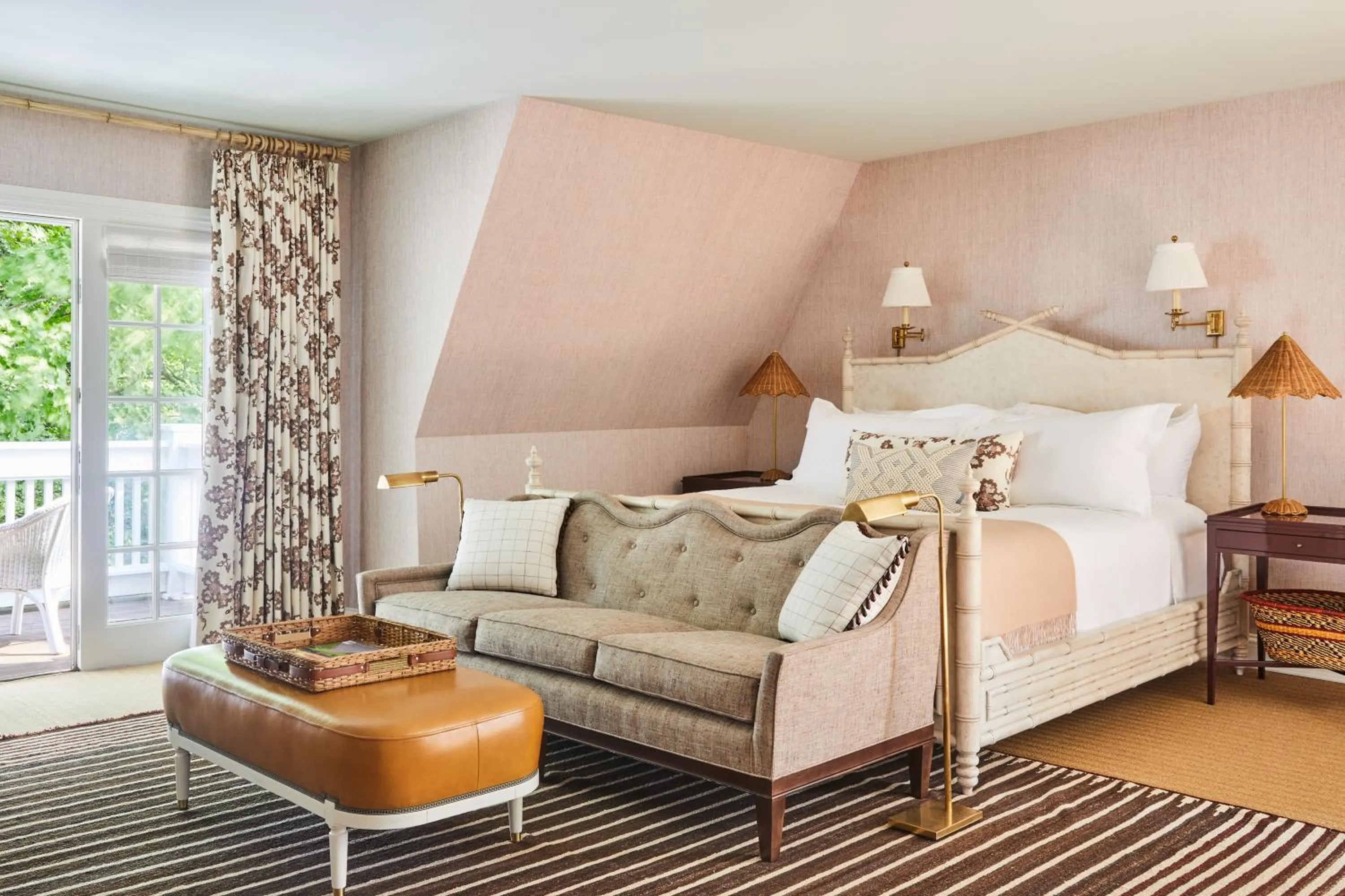 Bed in The Mayflower Inn & Spa, Auberge Collection