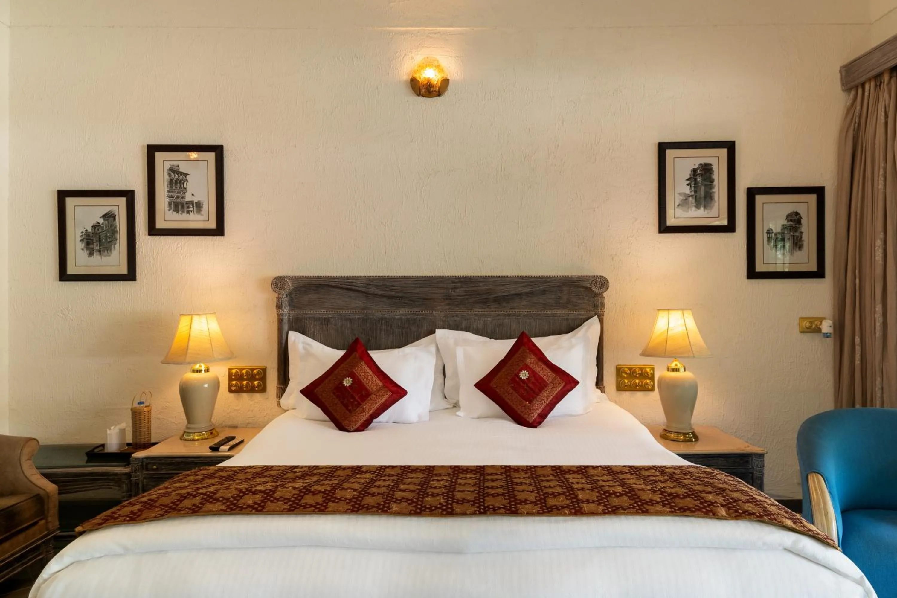 Bed in Vatsalya Vihar - A Luxury Pool Villas Resort