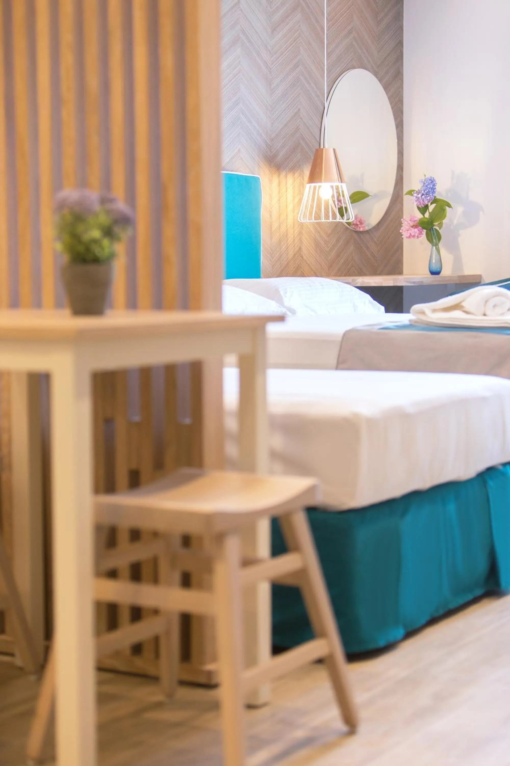 Decorative detail, Bed in Iliomagic Luxury Suites Thassos