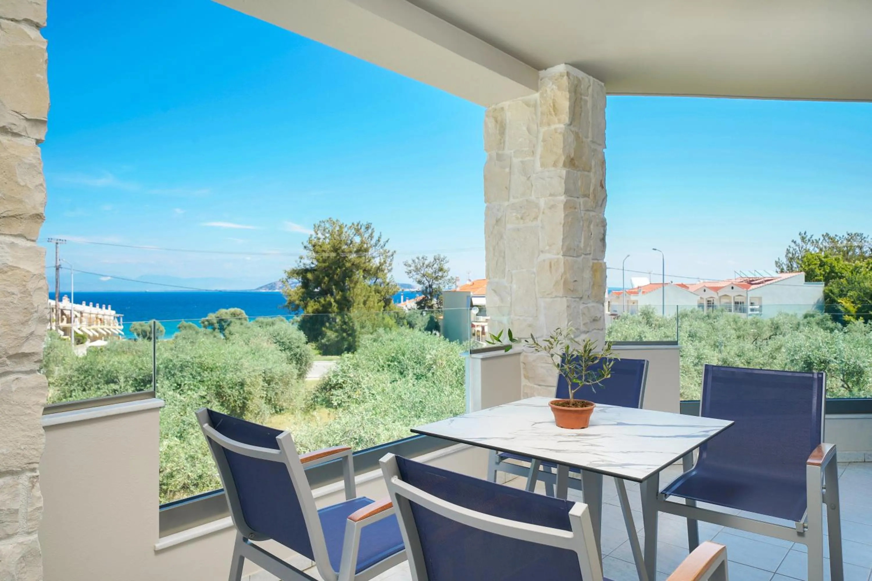 Balcony/Terrace in Iliomagic Luxury Suites Thassos