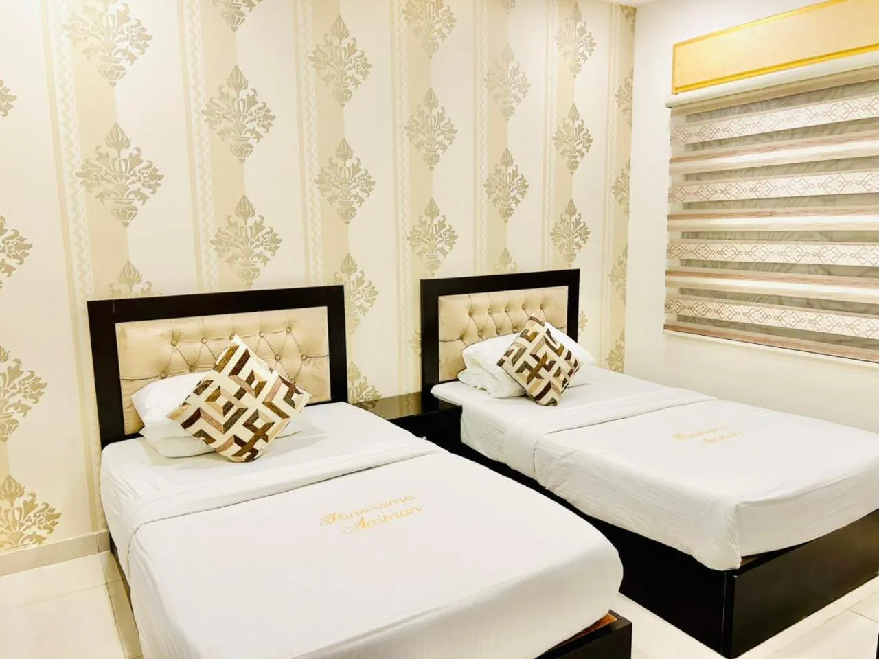 Bed in Panorama Amman Hotel