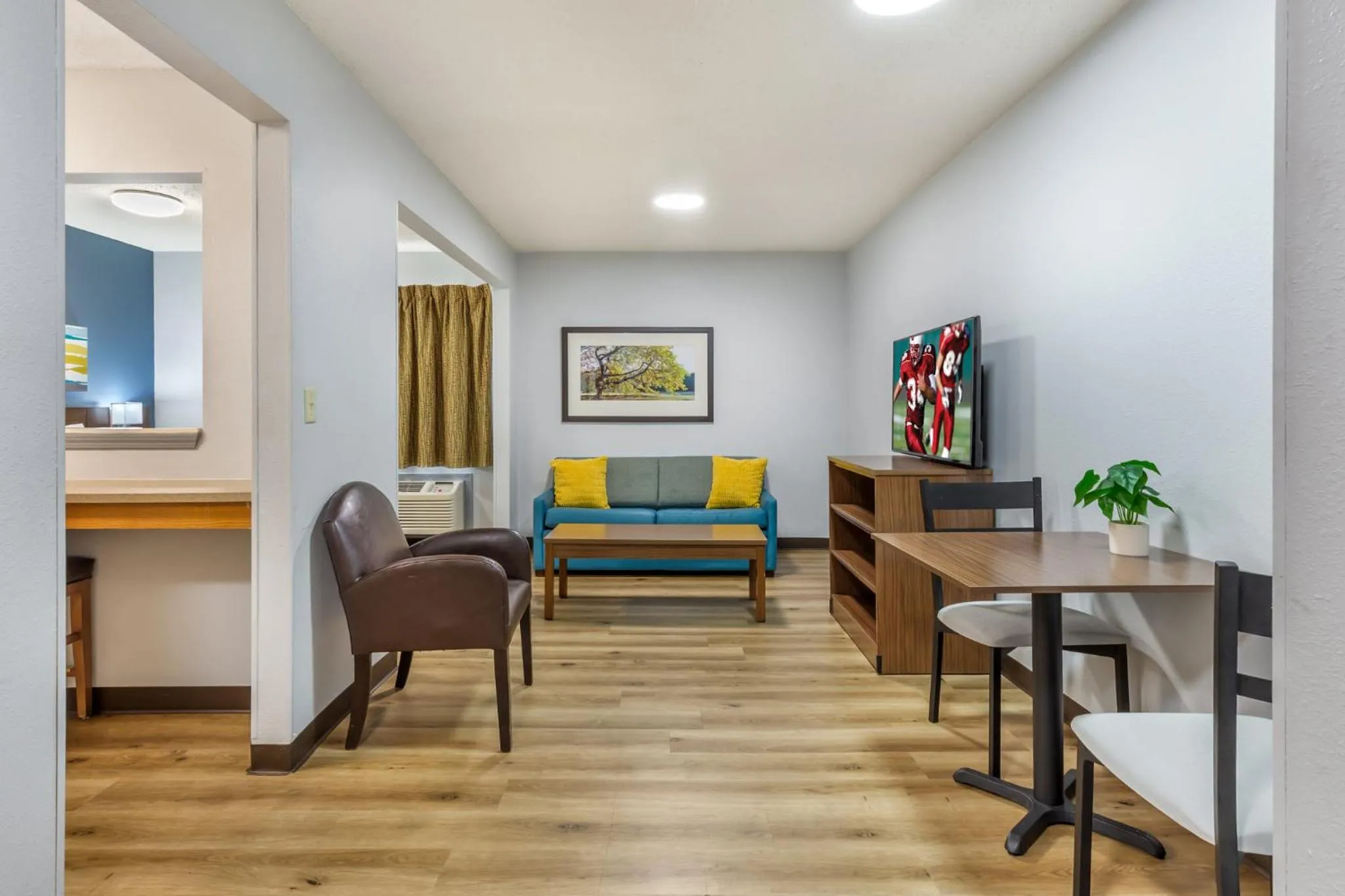 Photo of the whole room in HomeTowne Studios & Suites by Red Roof Greensboro