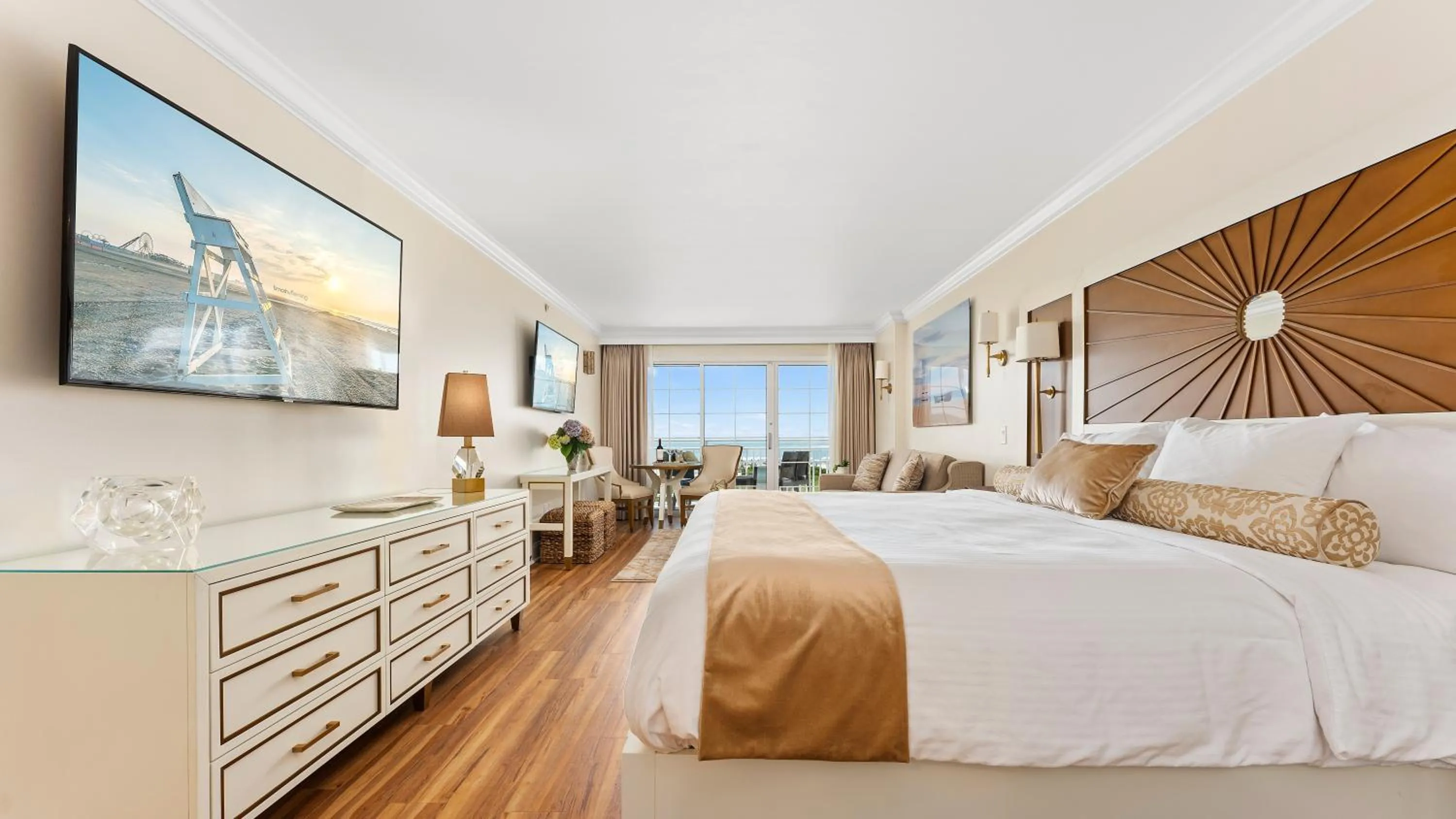 Bed in La Mer Beachfront Resort