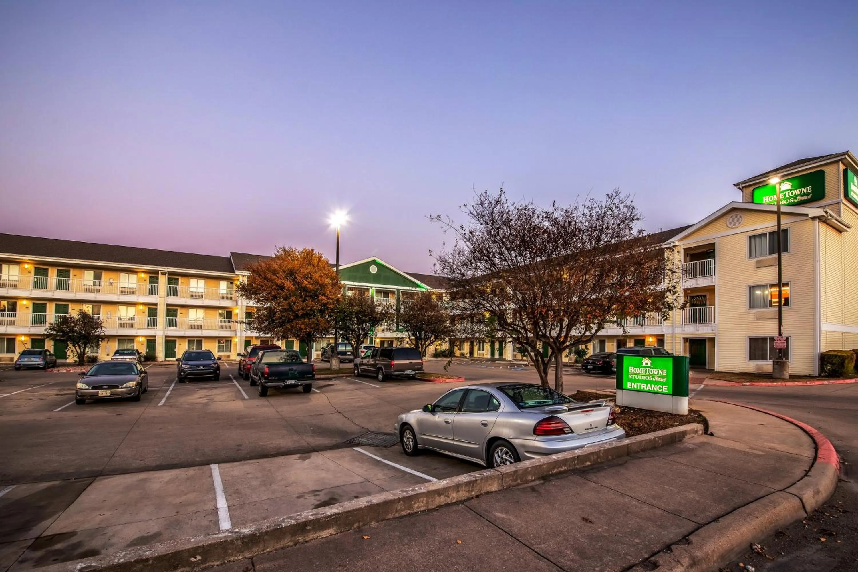 Property building in HomeTowne Studios by Red Roof Austin