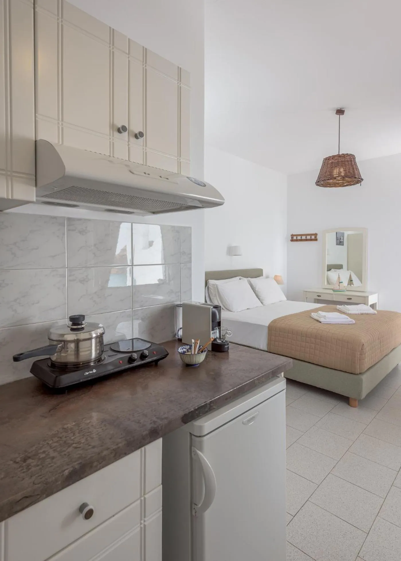 Bed in Giourgas Studios & Apartments