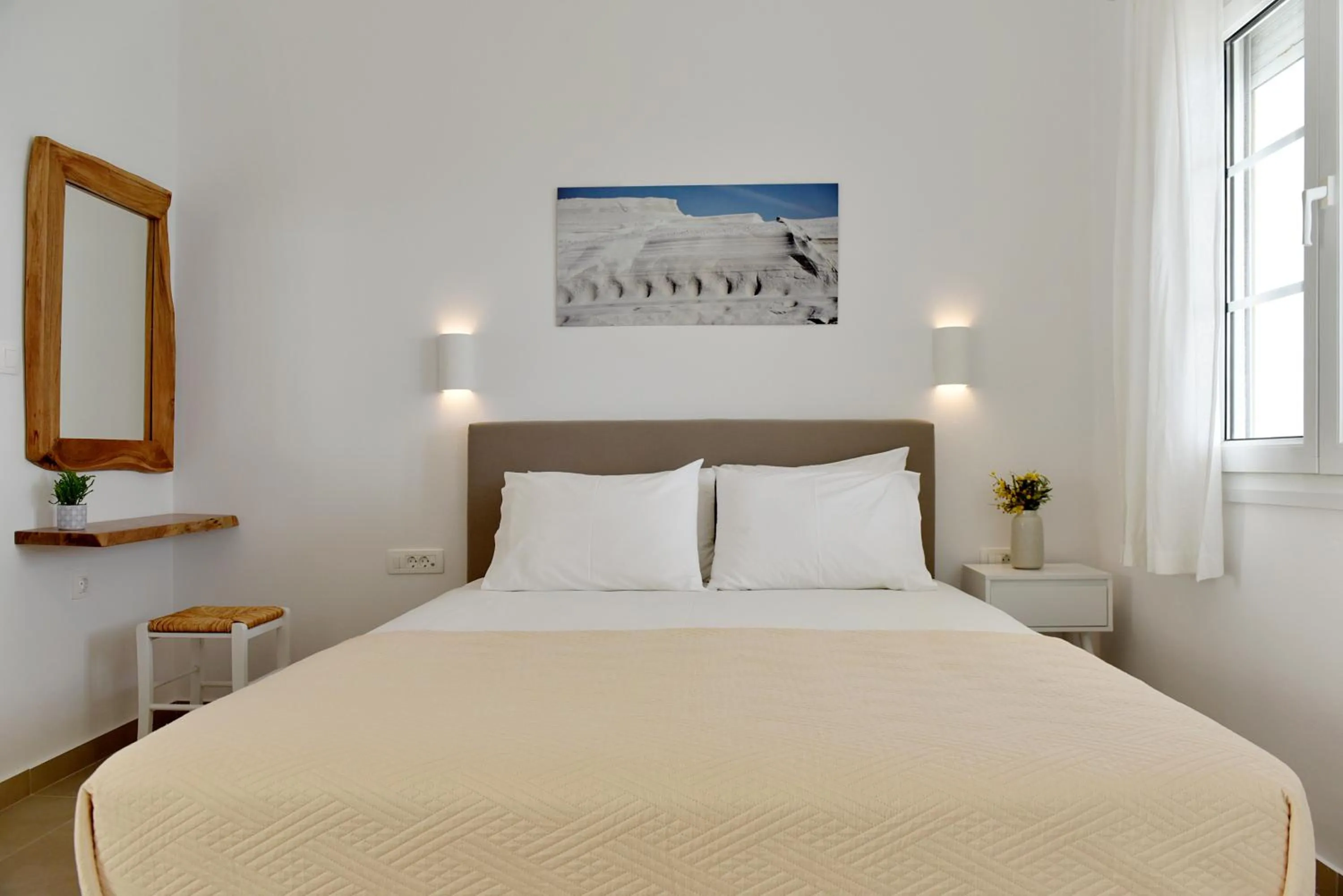 Bed in Giourgas Studios & Apartments