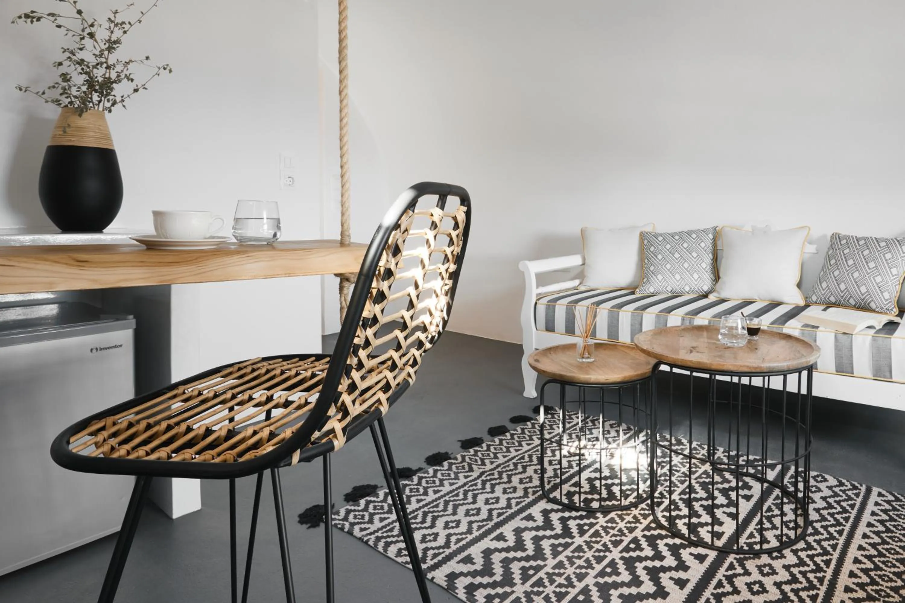 Seating area in Nano Suites