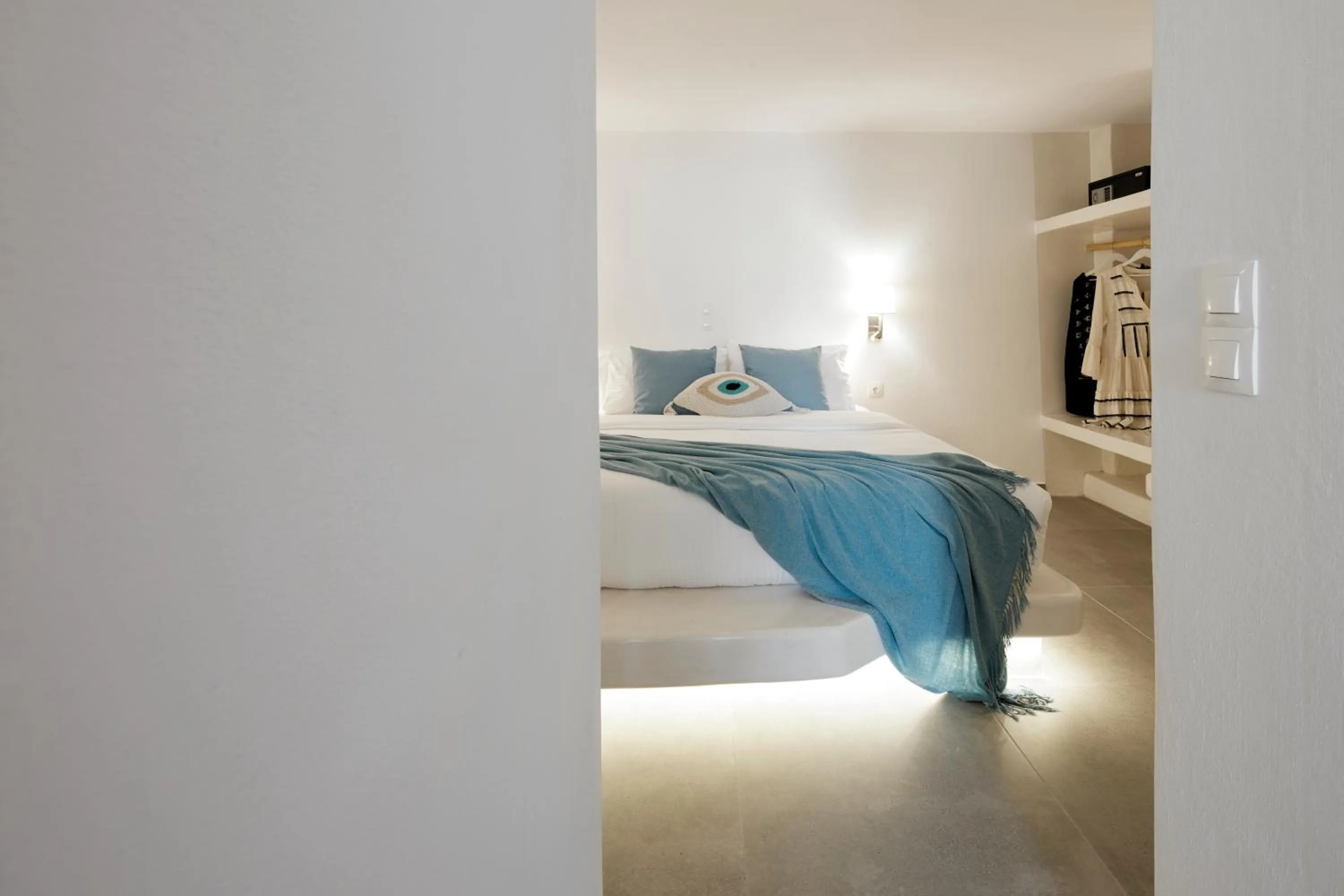 Photo of the whole room, Bed in Nano Suites