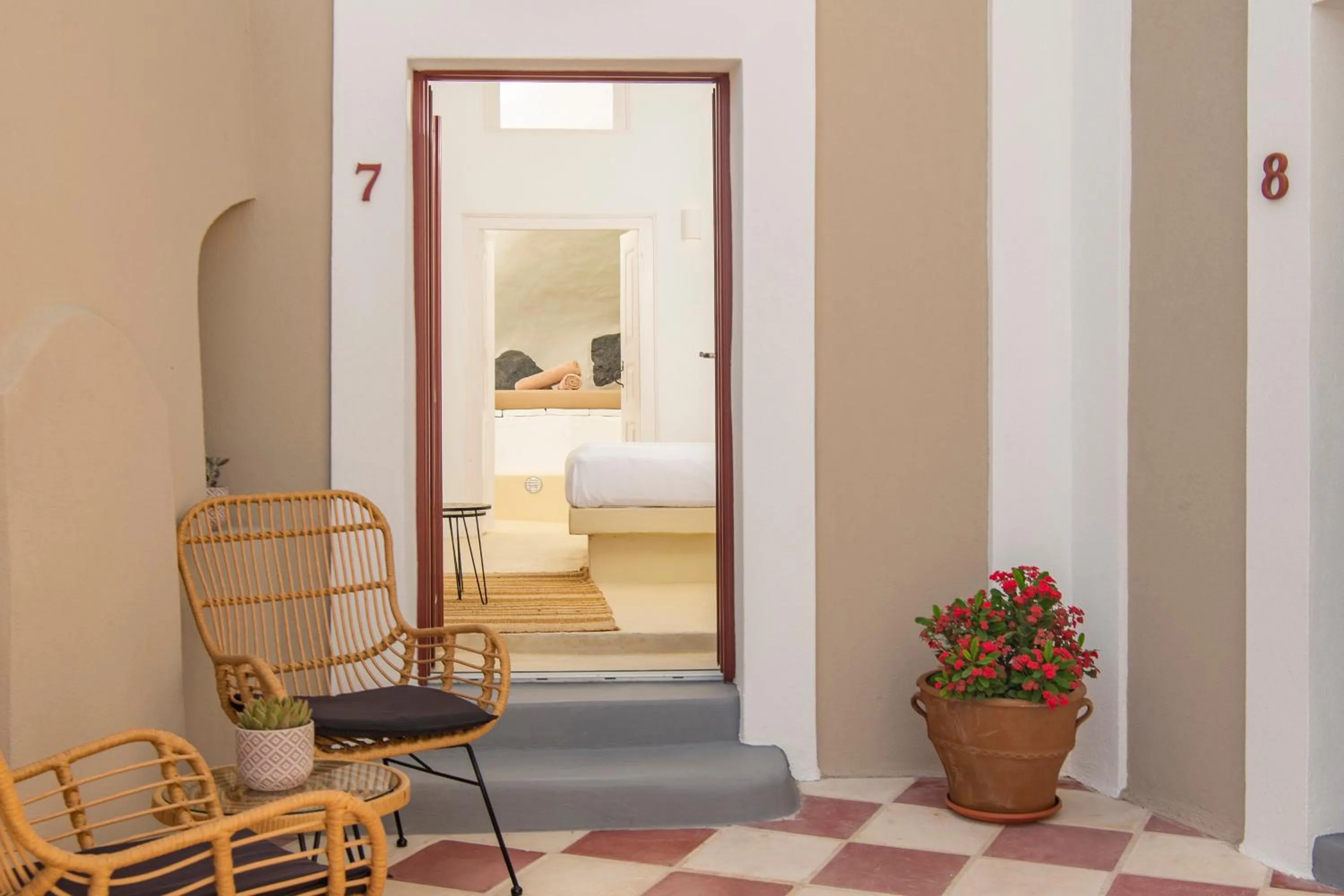 Patio, Bed in Nano Suites