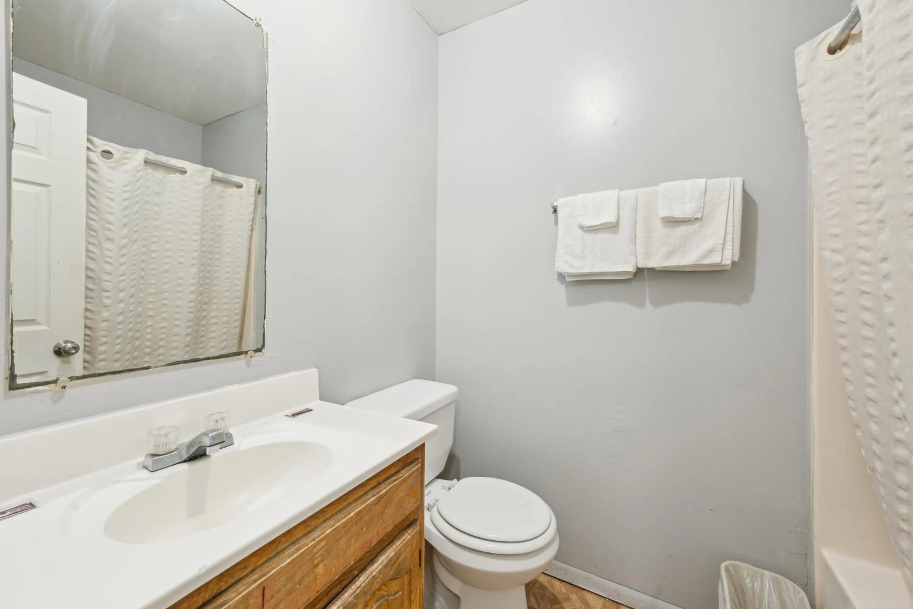 Bathroom in Flint Motel by OYO MI Near I-475