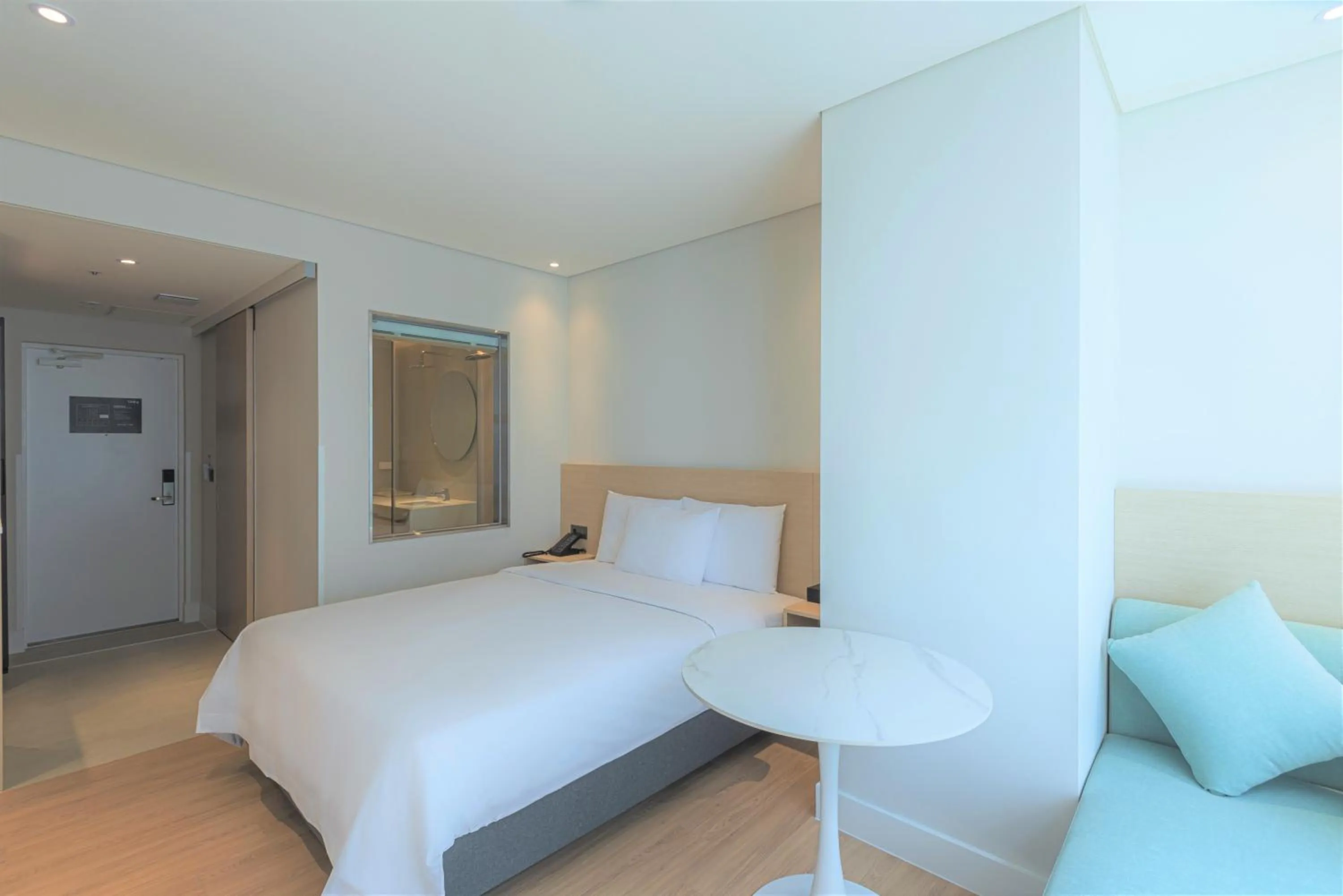 Bed in Hotel Marine view