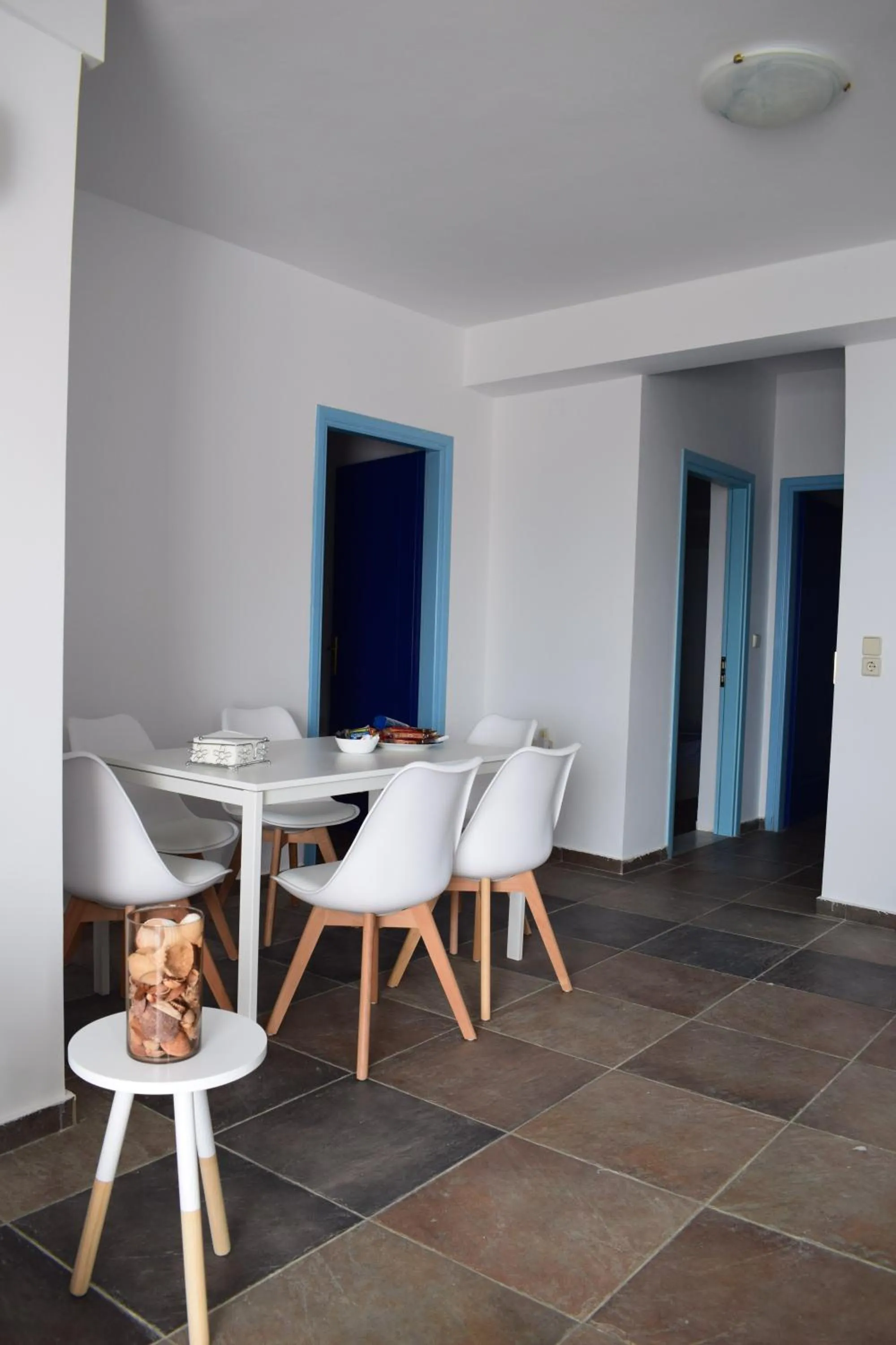 Seating area in Muses seaside Villas