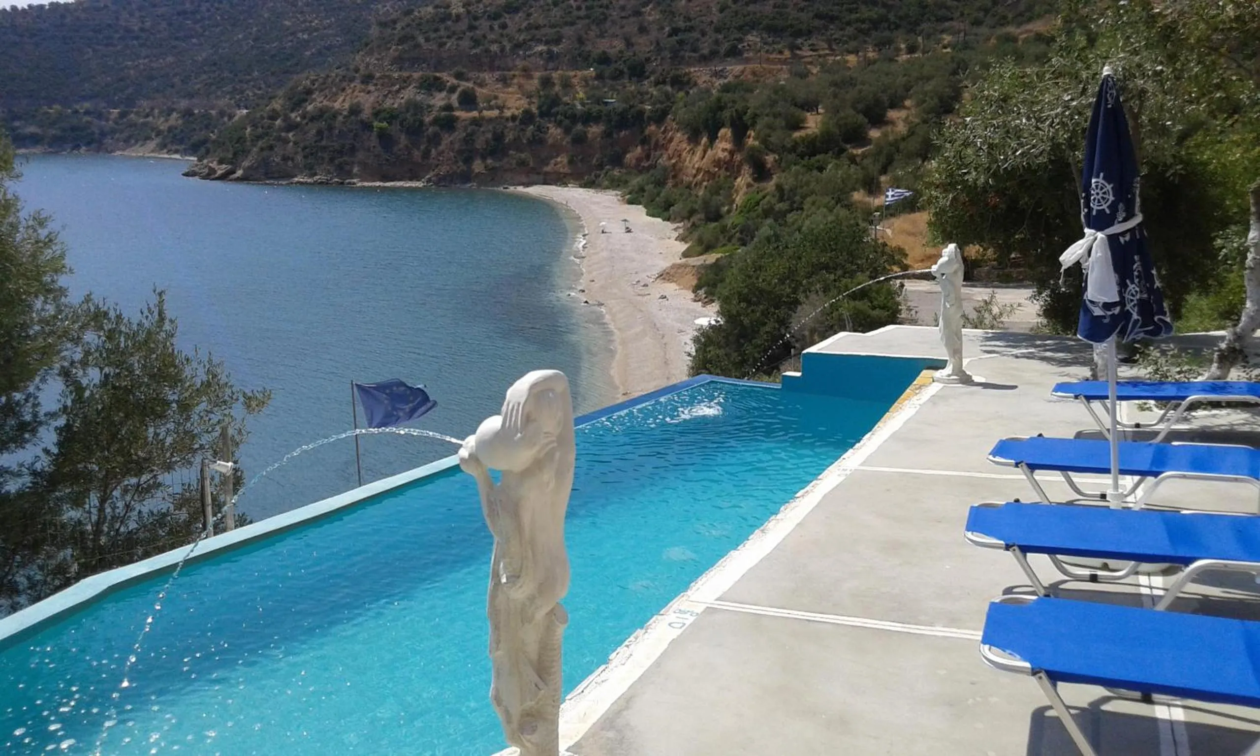 Pool view in Muses seaside Villas