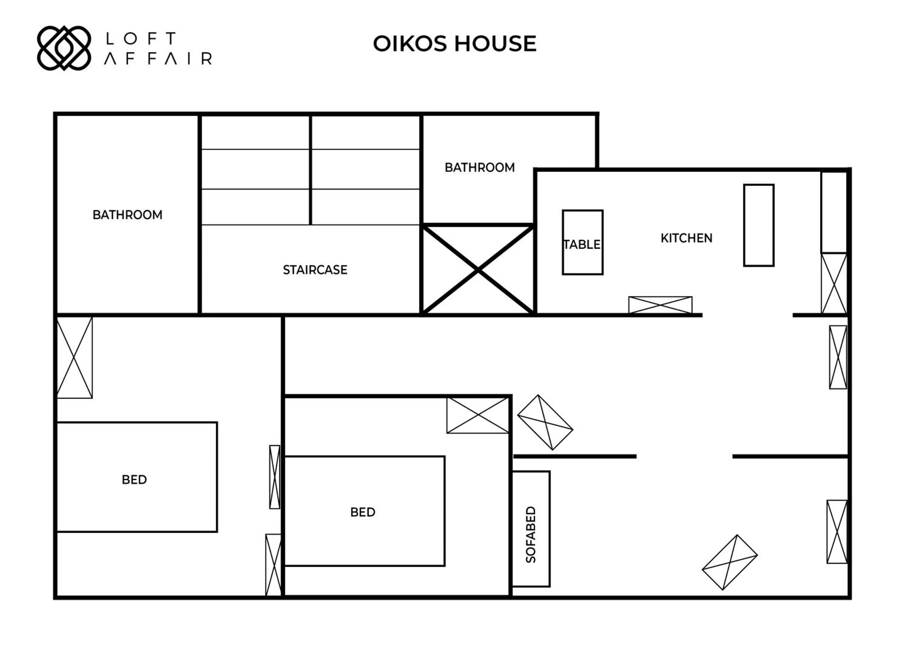 Floor plan in House of Loft Affair - LoftAffair Collection
