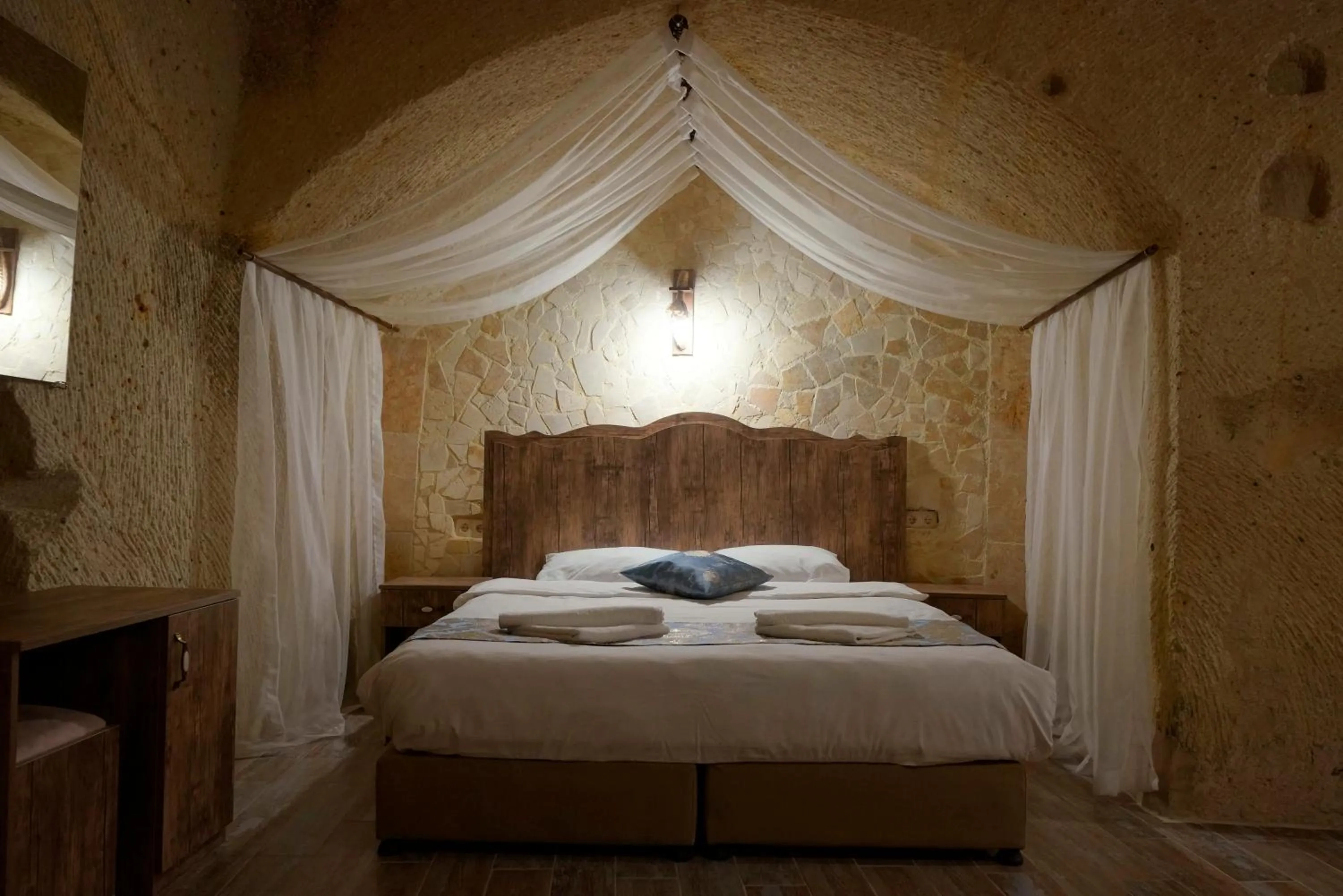 Bed in Adelya Cave Hotel