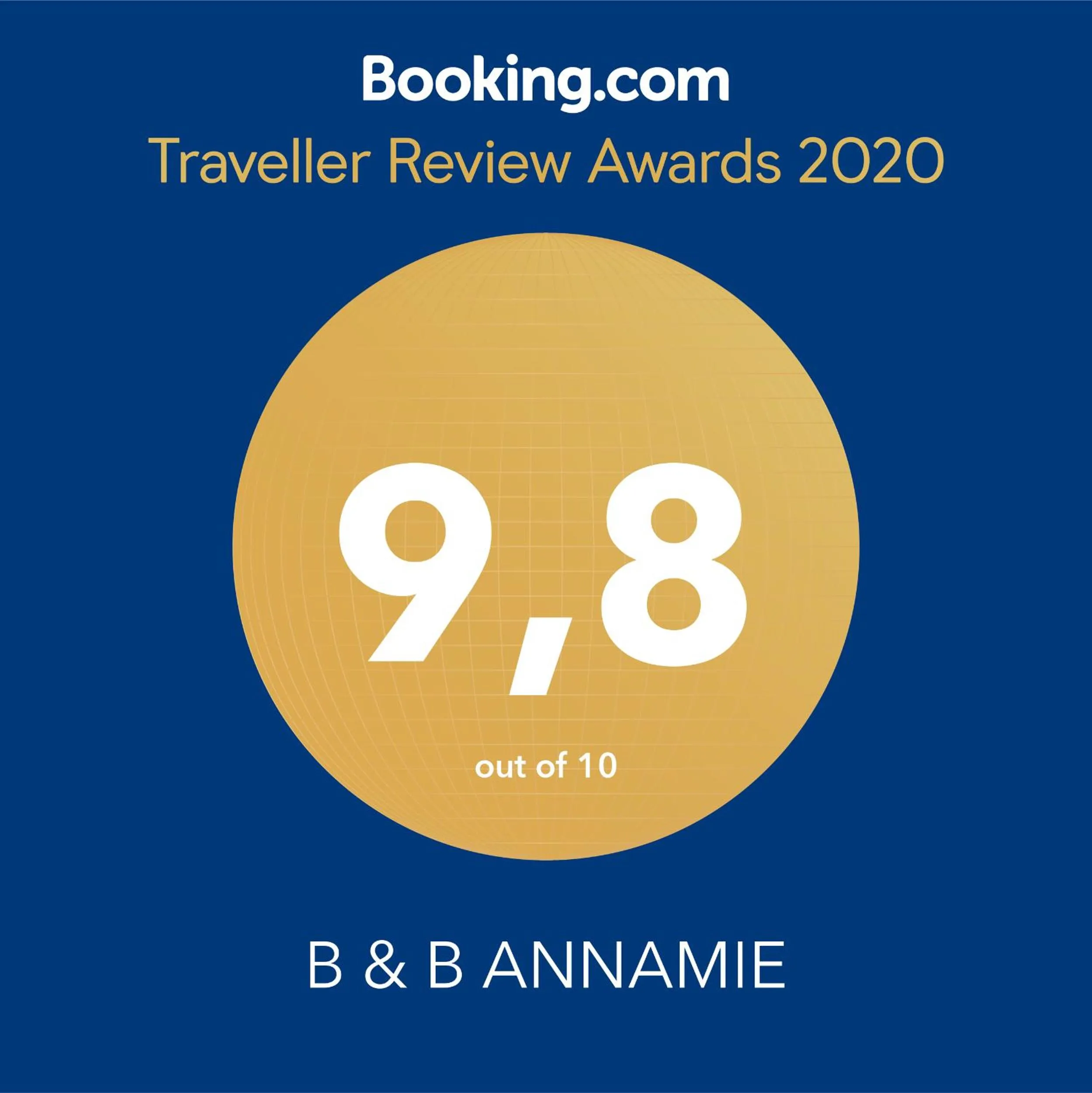 Certificate/Award in B & B ANNAMIE