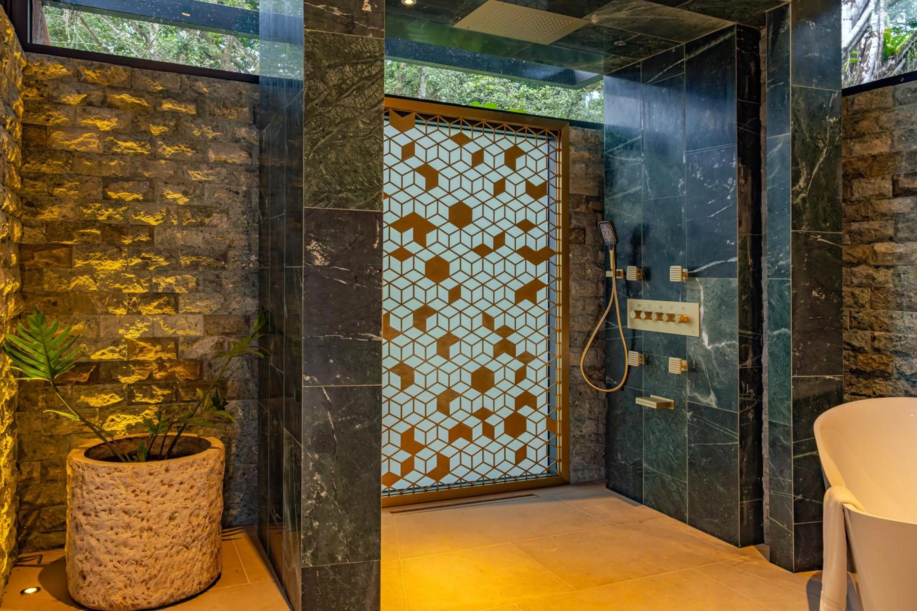 Shower in Noah's Forest Hotel by Tifakara