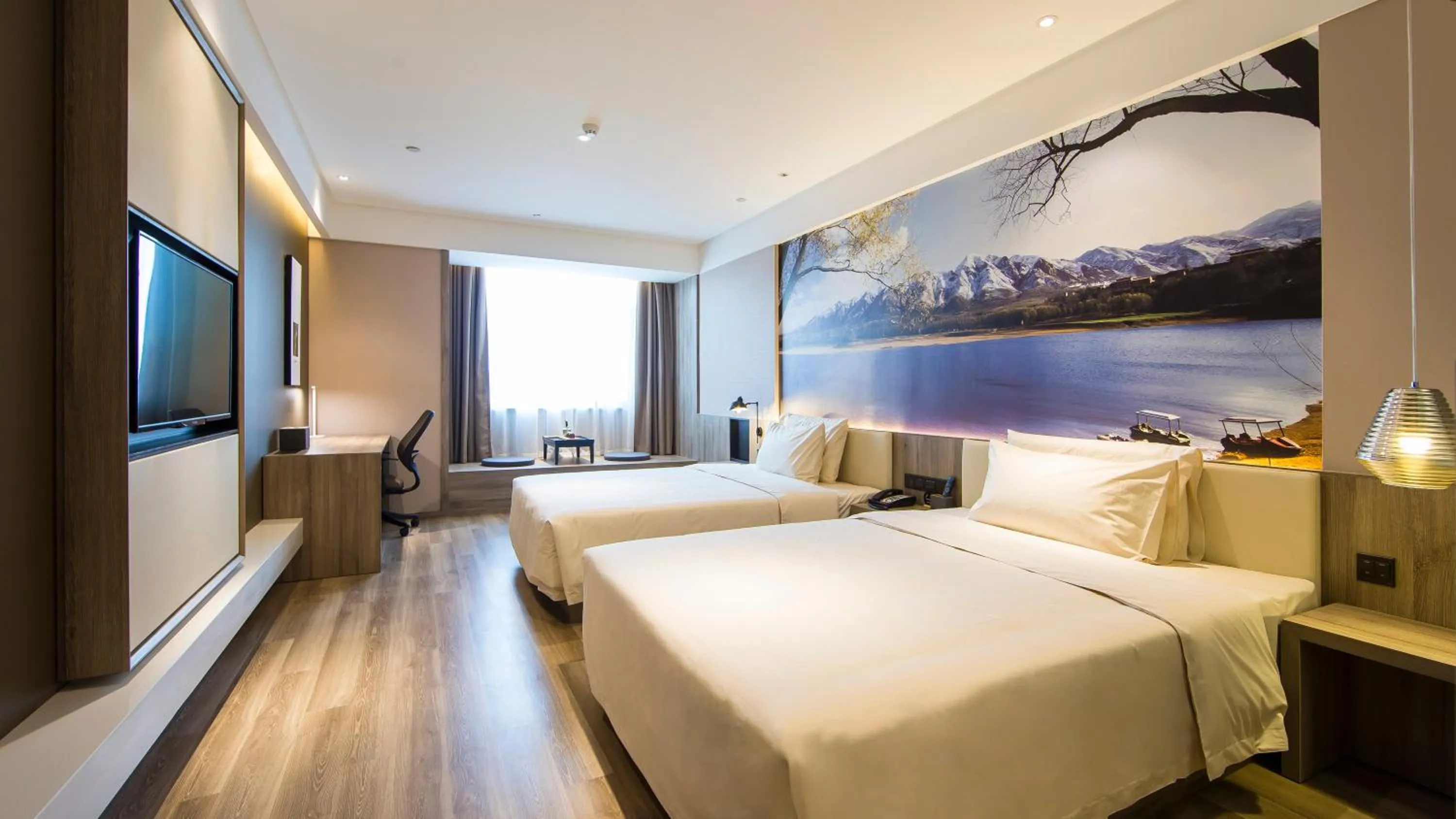 Bed in Atour Hotel (Houma Xintian Square)
