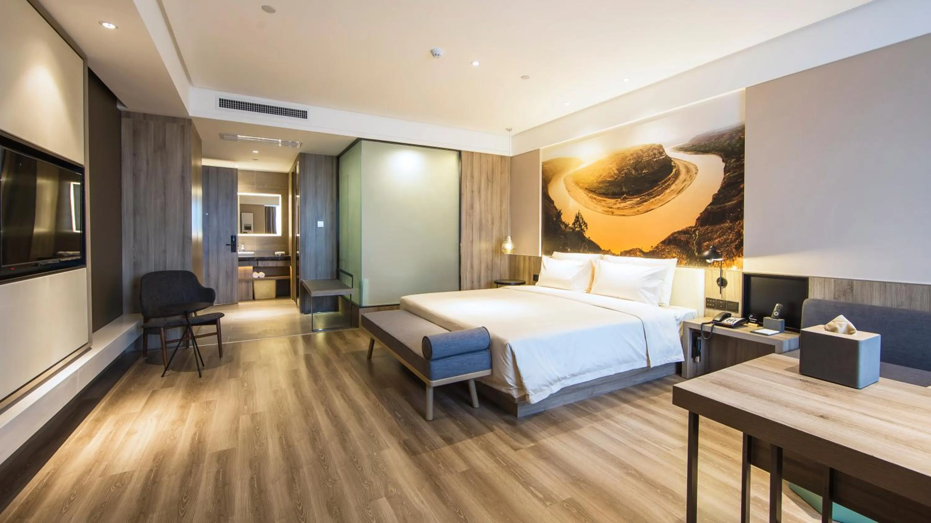 Bed in Atour Hotel (Houma Xintian Square)