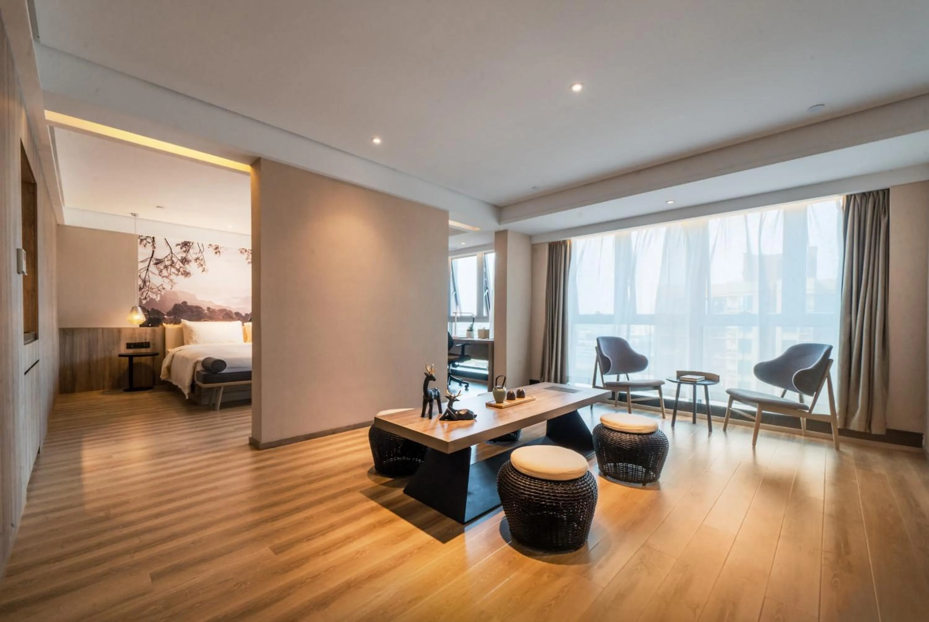 Bed in Atour Hotel Changsha Lugu Branch