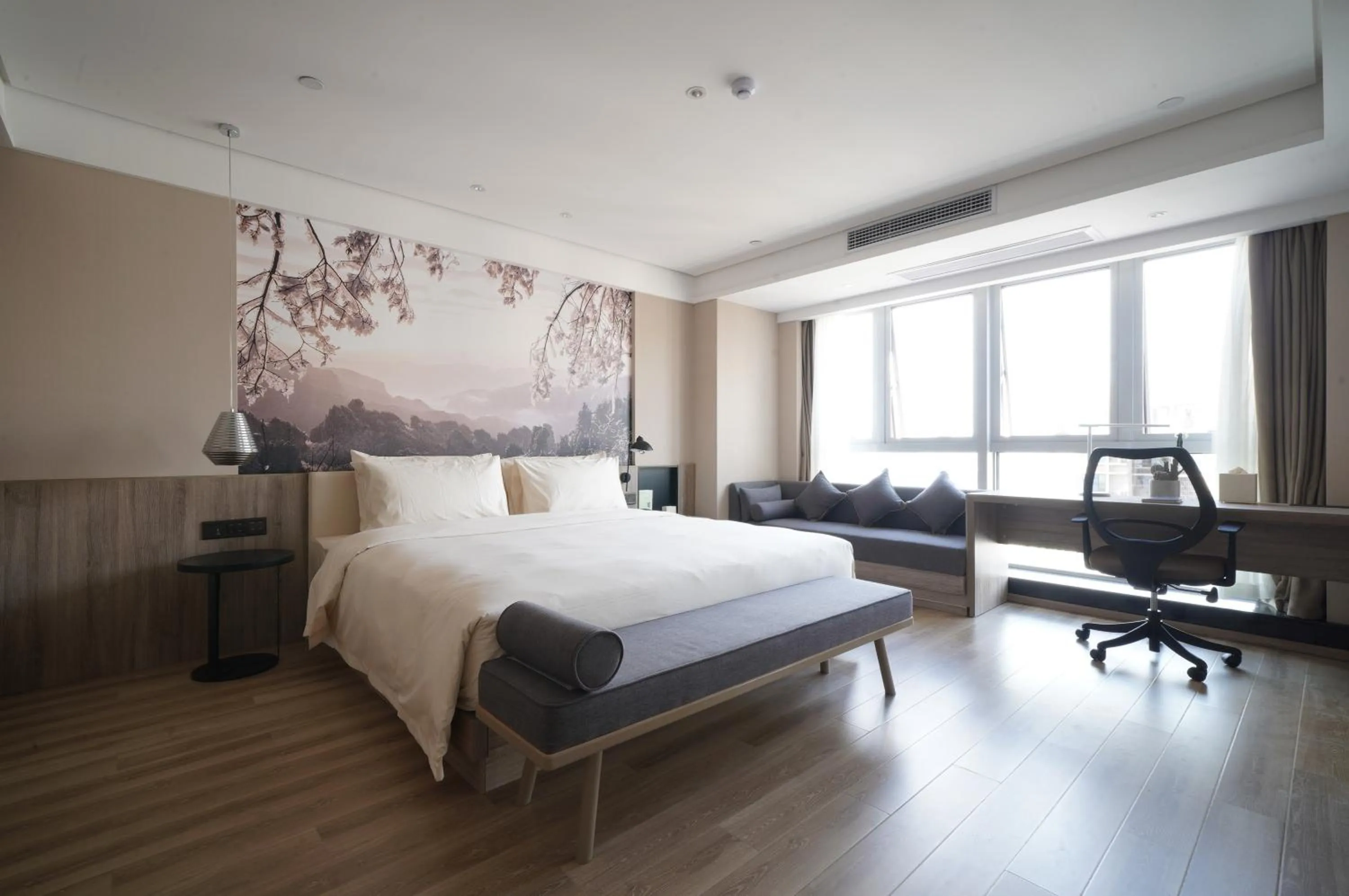 Bed in Atour Hotel Changsha Lugu Branch