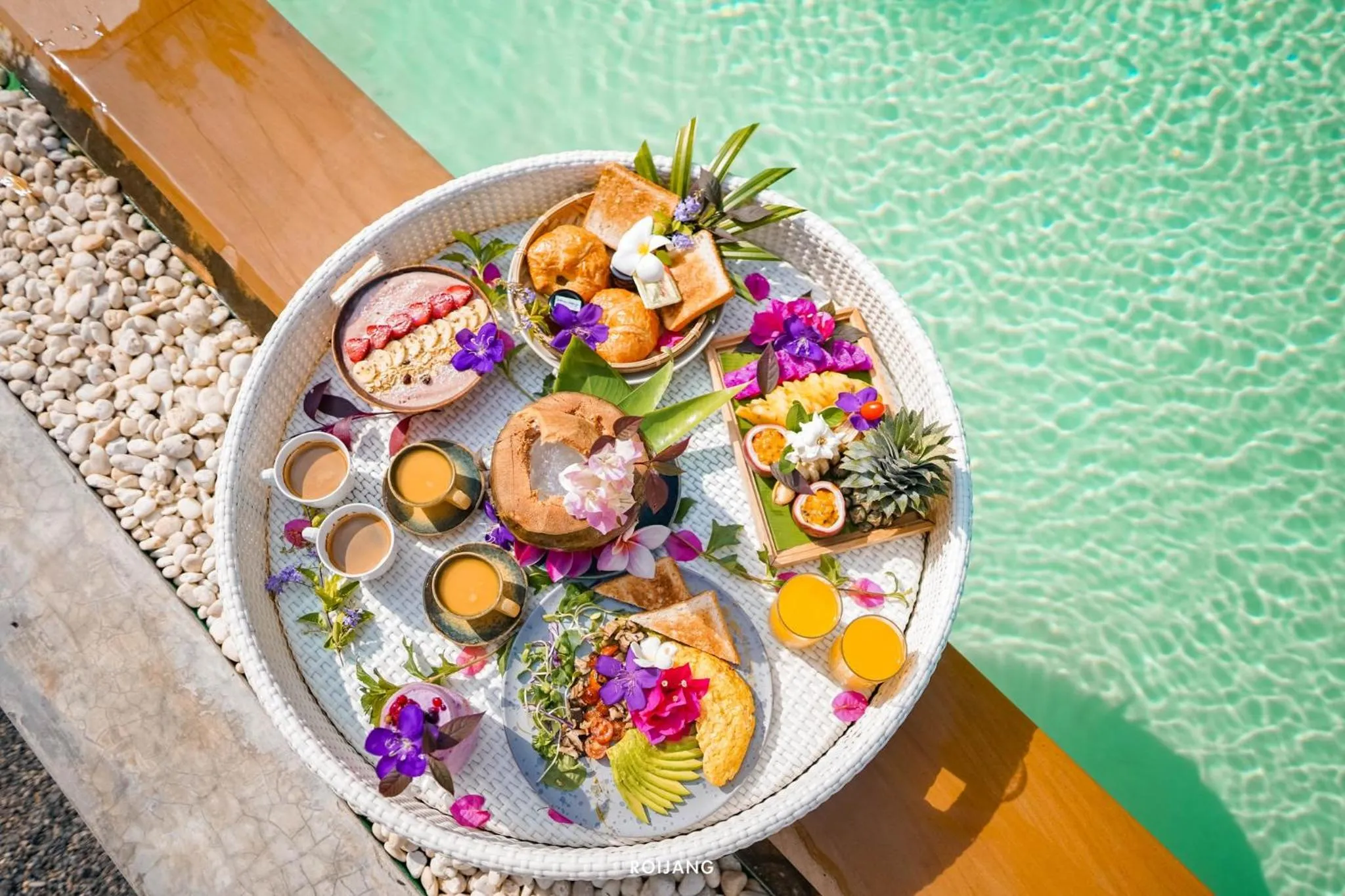 Swimming pool in Roost Glamping - SHA Certified