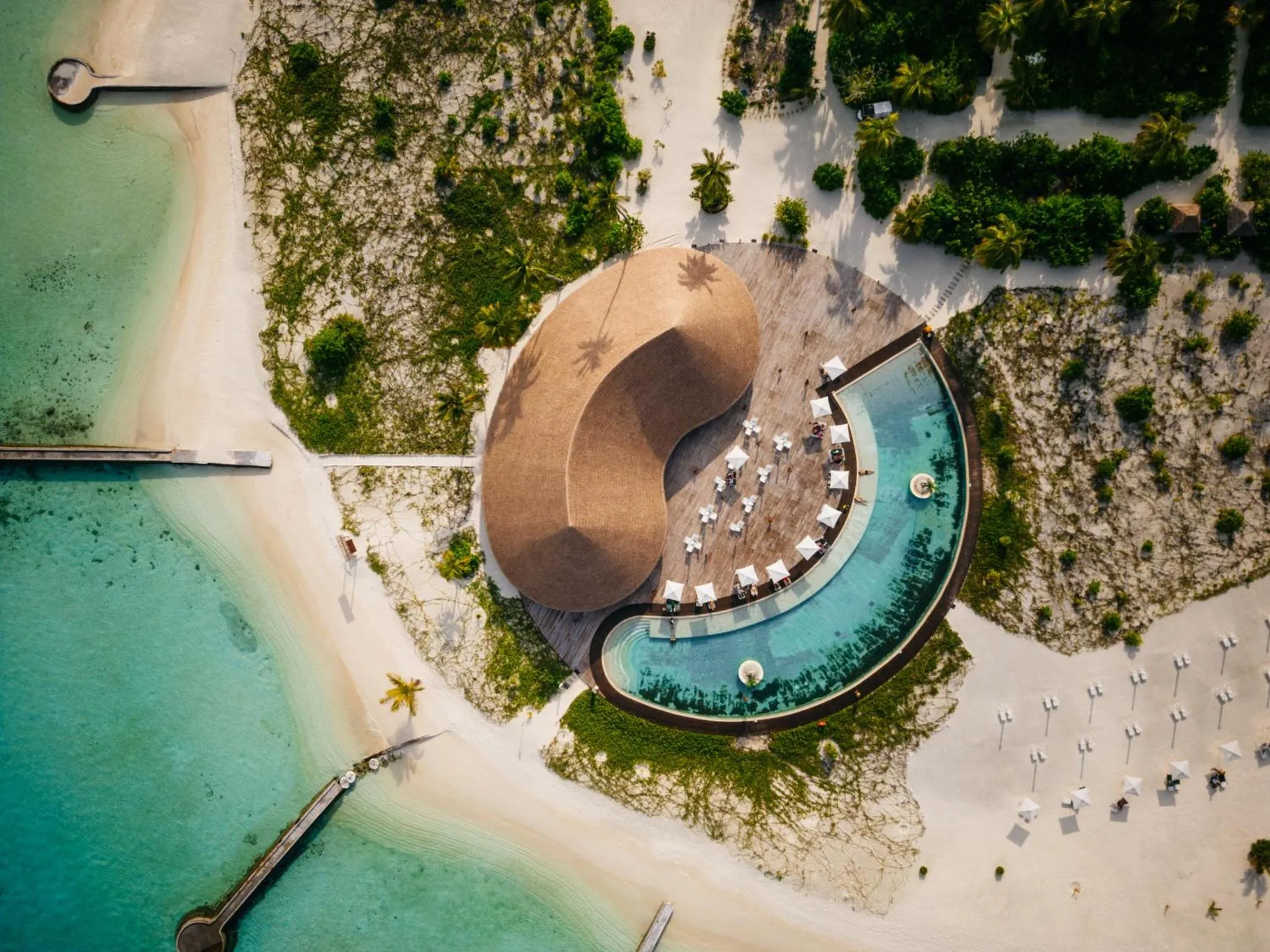 Swimming pool in Cinnamon Velifushi Maldives