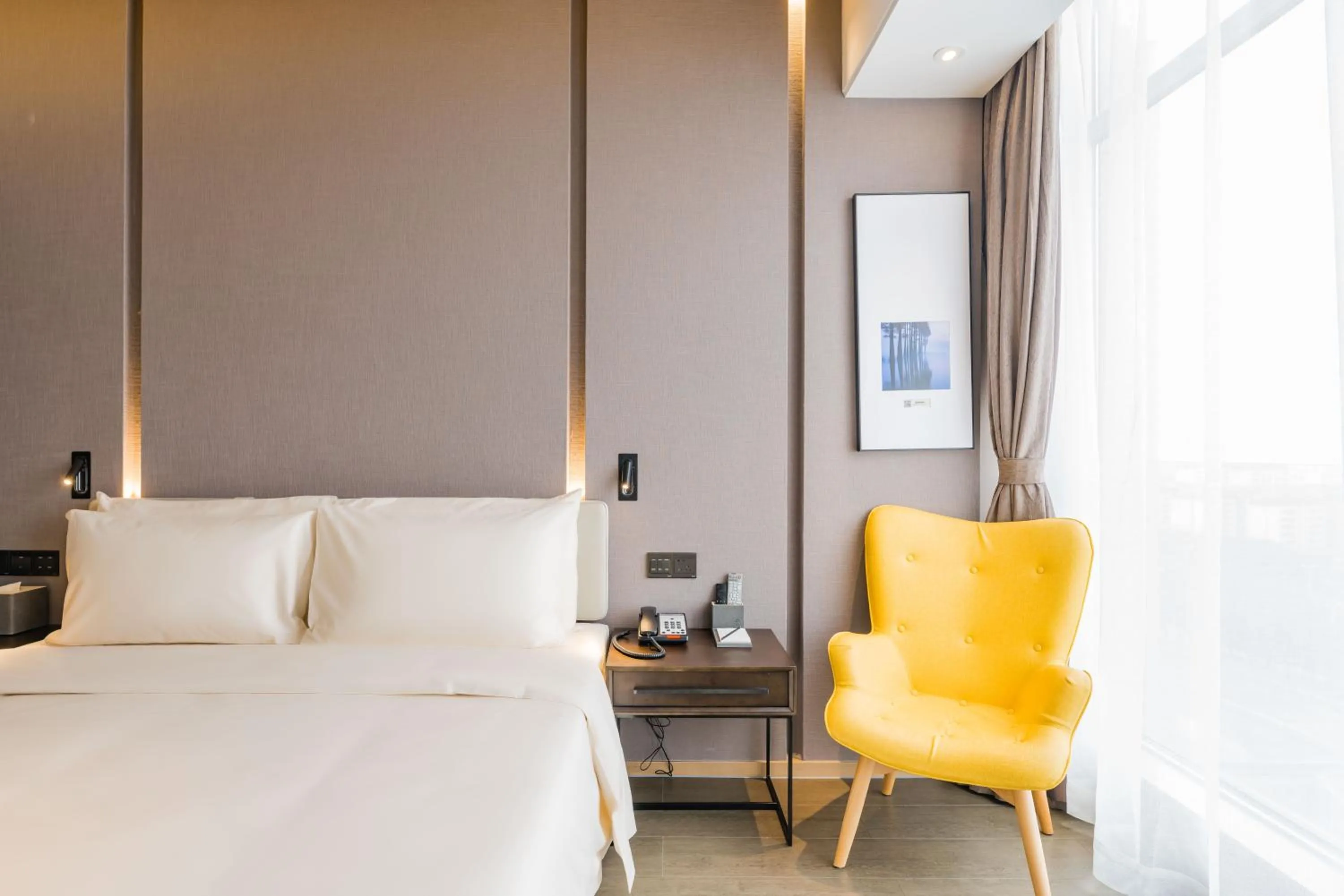 Bed in Atour Hotel Ningbo High-tech Zone Jiangnan Road