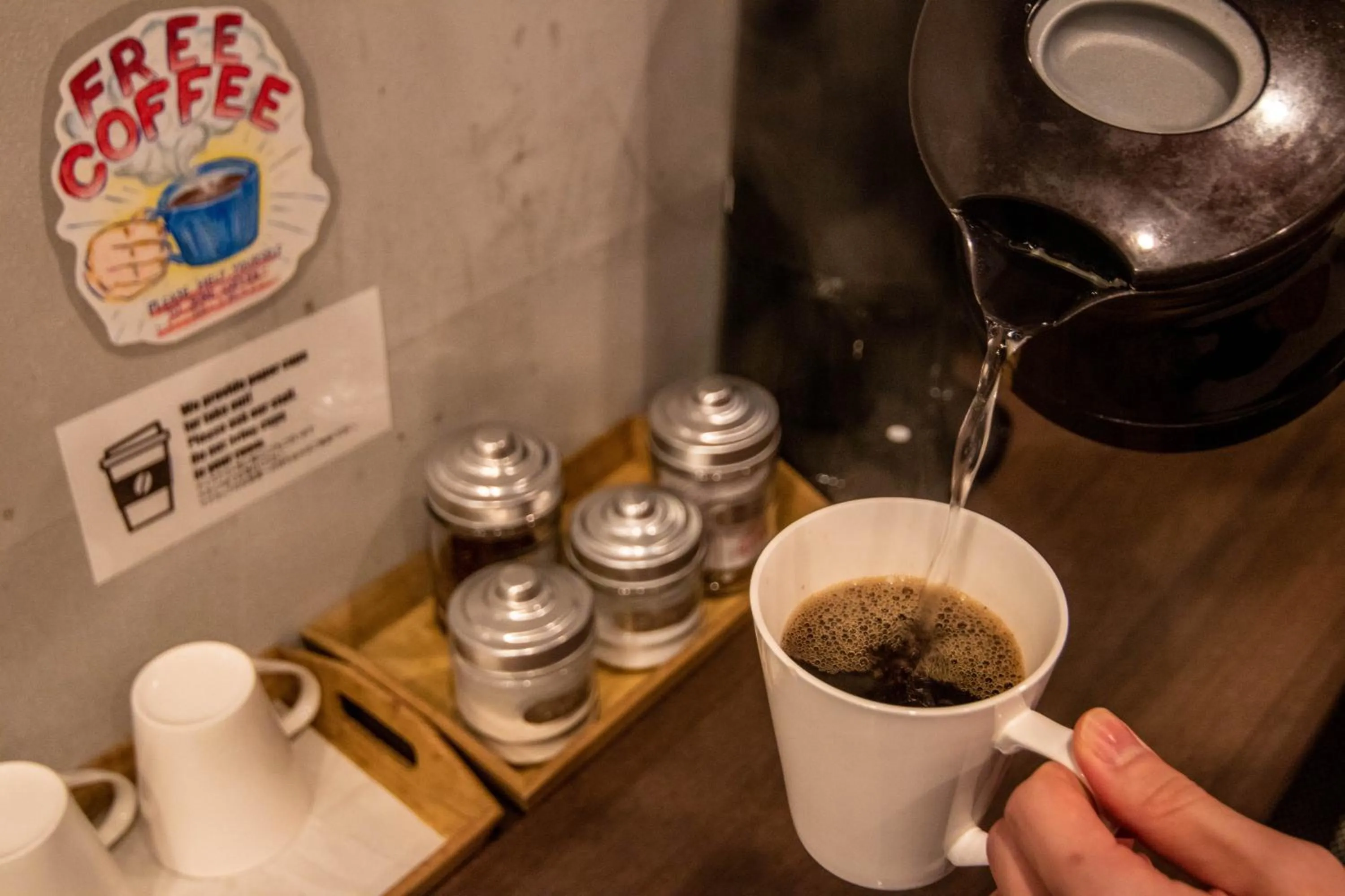 Food and drinks in &AND HOSTEL MINAMISENJU