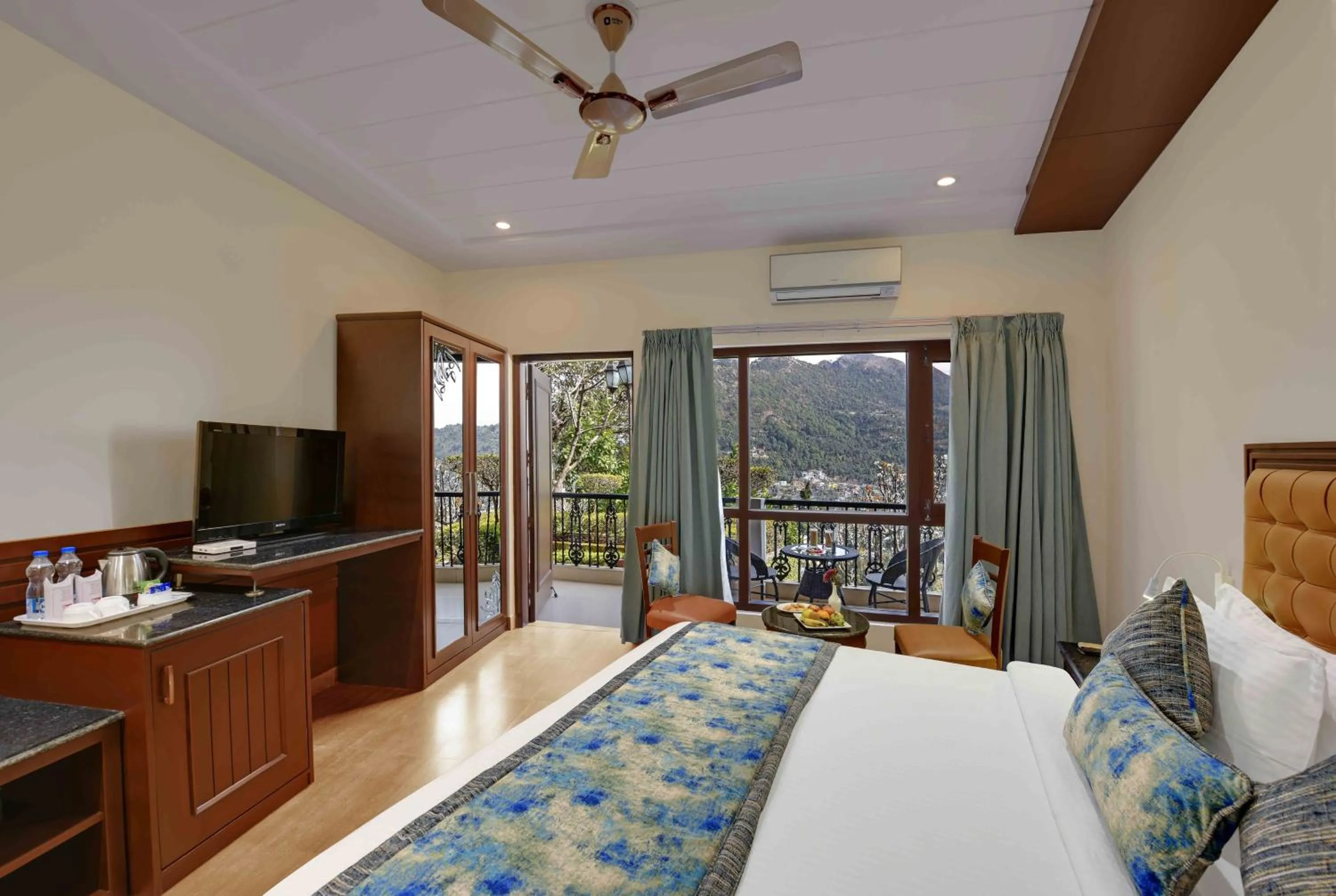Balcony/Terrace, Bed in Excel Hotels and Resorts Bhimtal