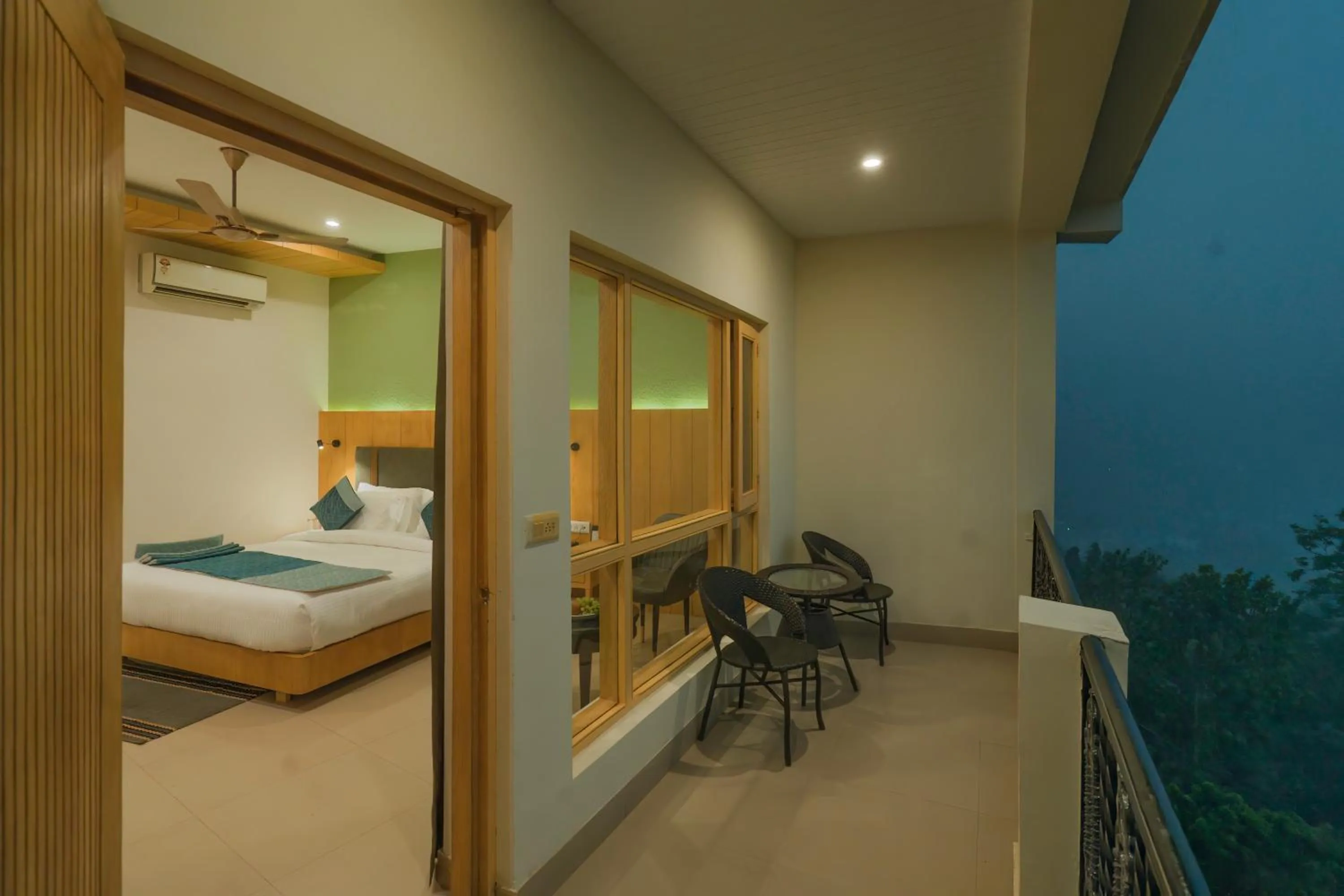 Balcony/Terrace, Bed in Excel Hotels and Resorts Bhimtal