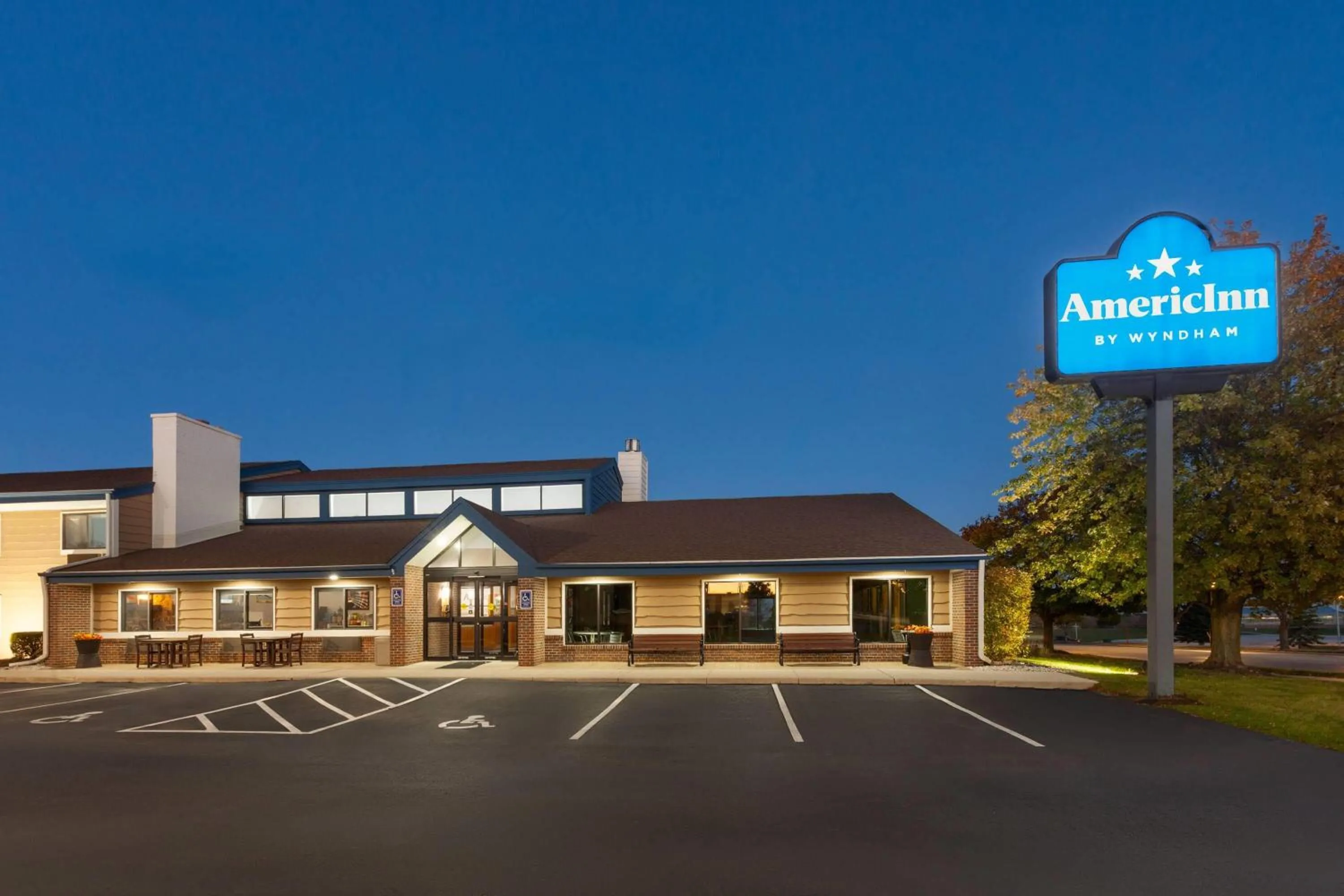 Property building in AmericInn by Wyndham Plymouth