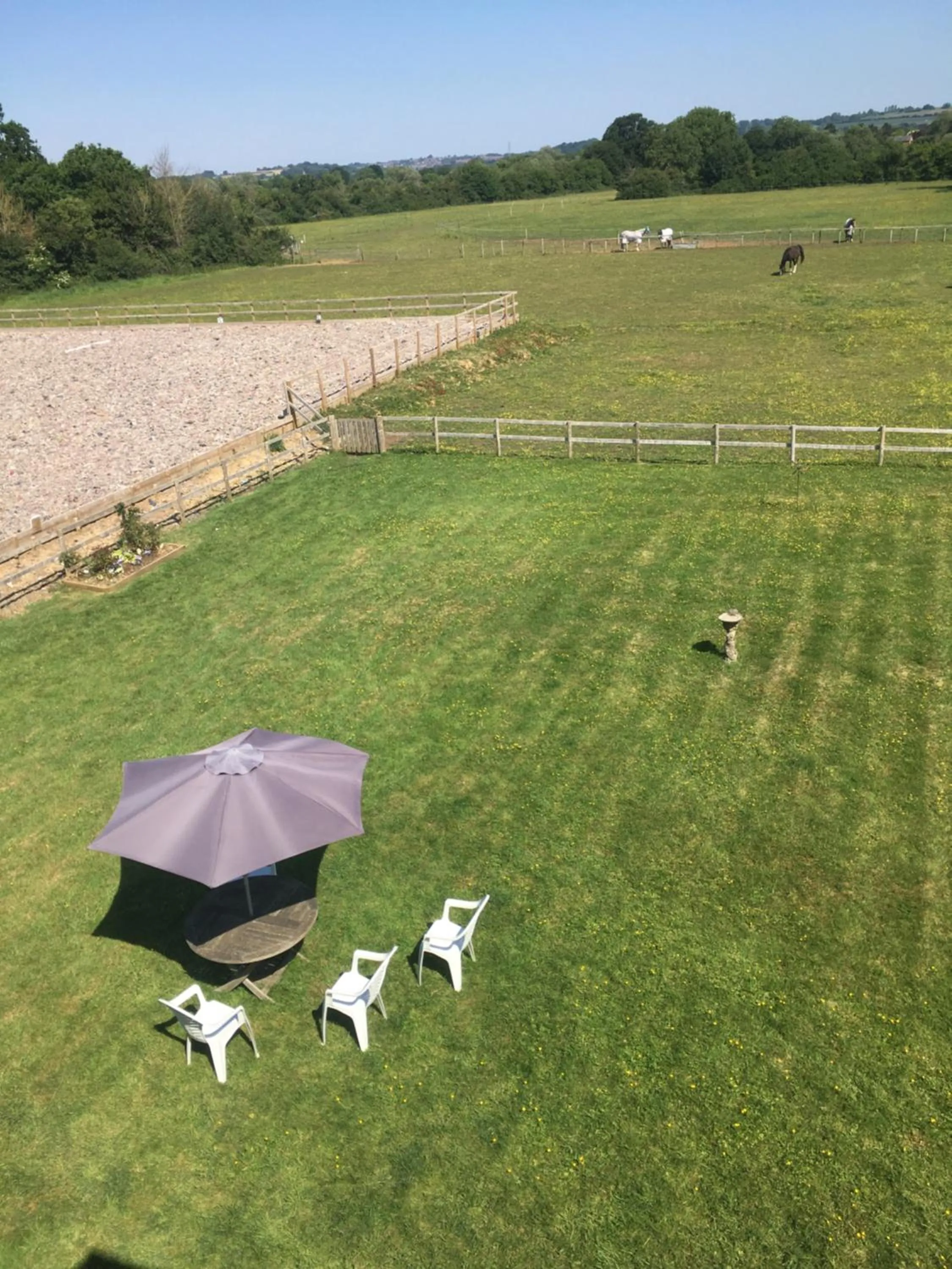 Garden view in Folly Fields Farm B&B