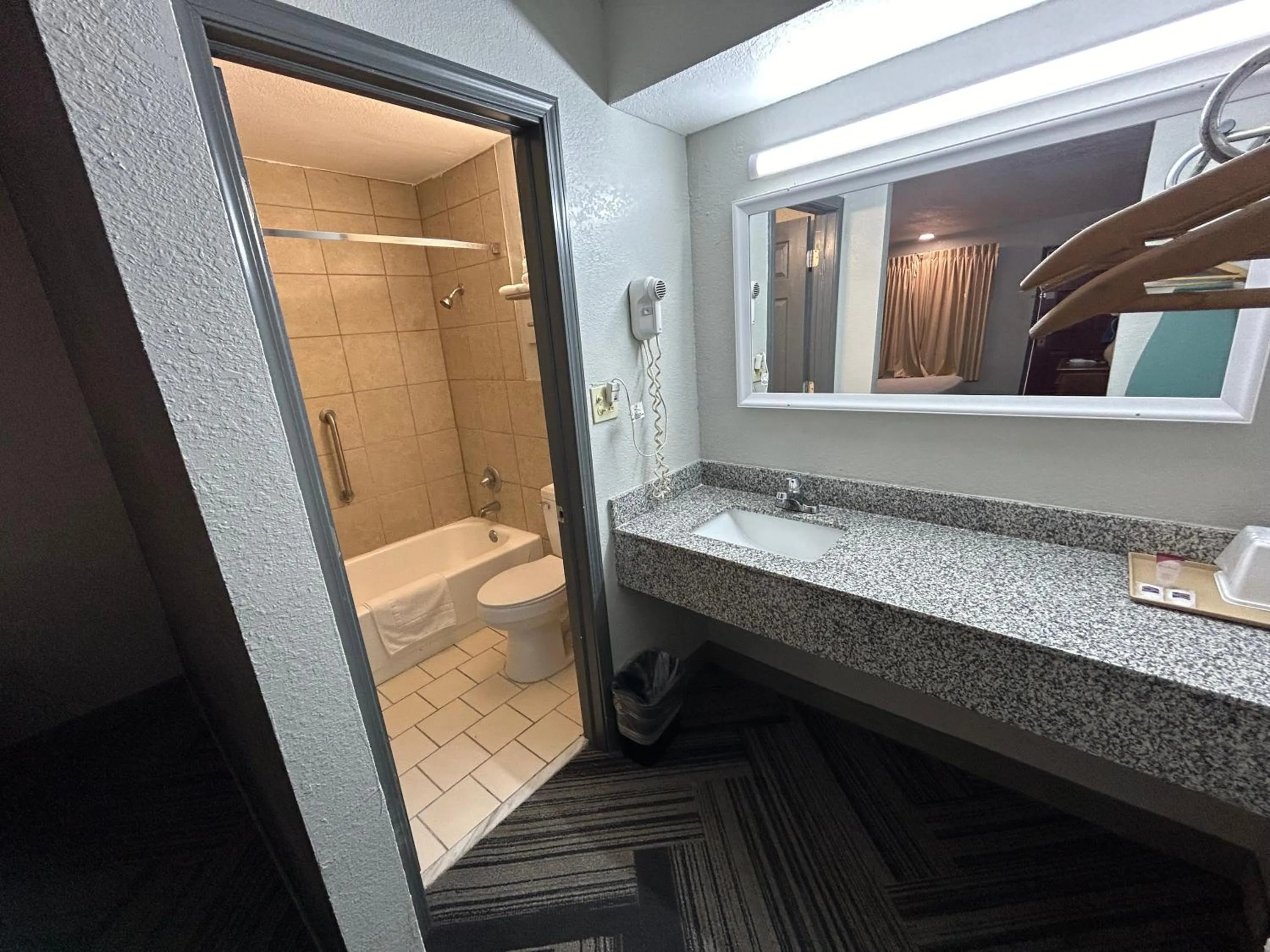 Bathroom in Motel 6 Ada OK