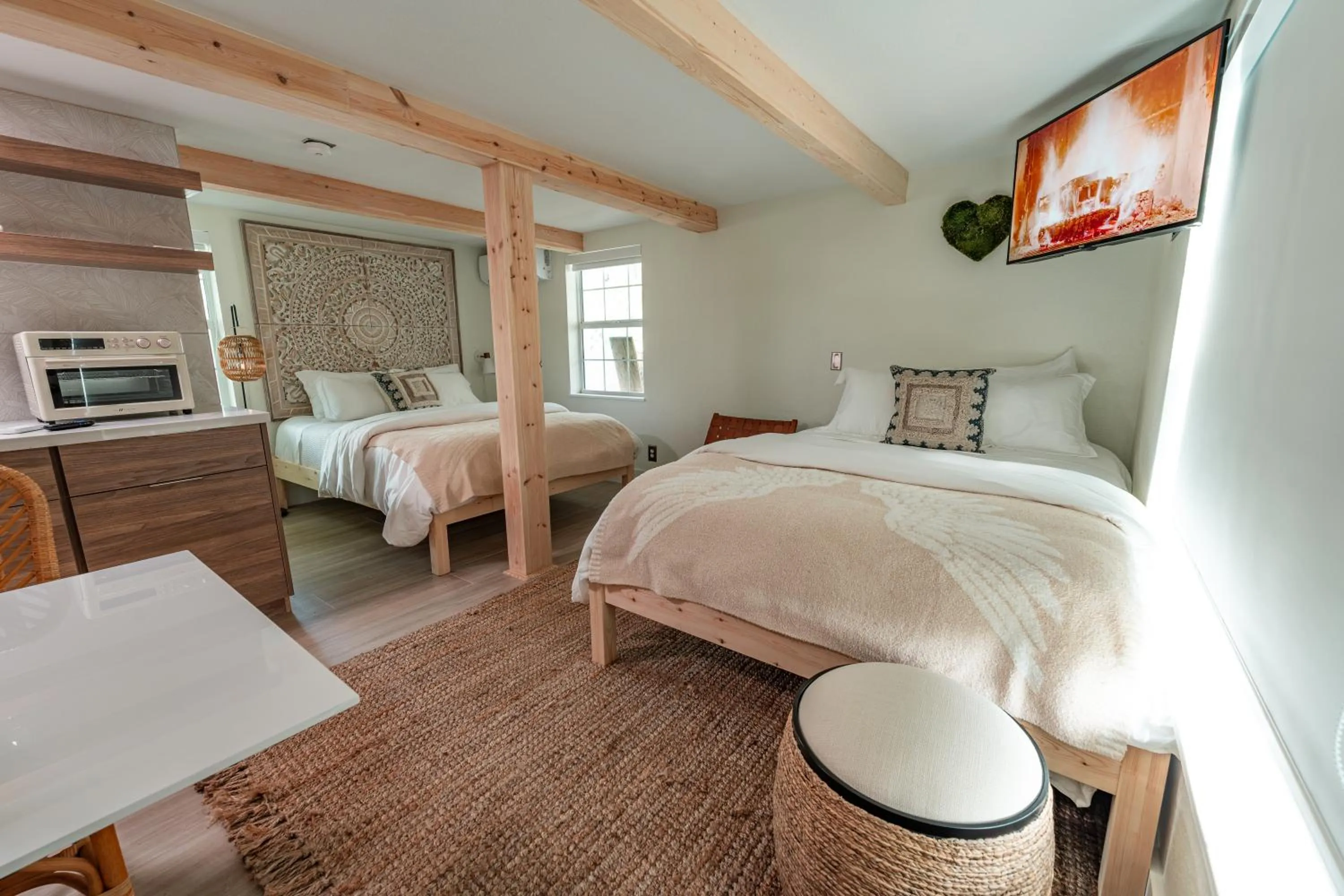 Seating area, Bed in Seahorse Beach Bungalows