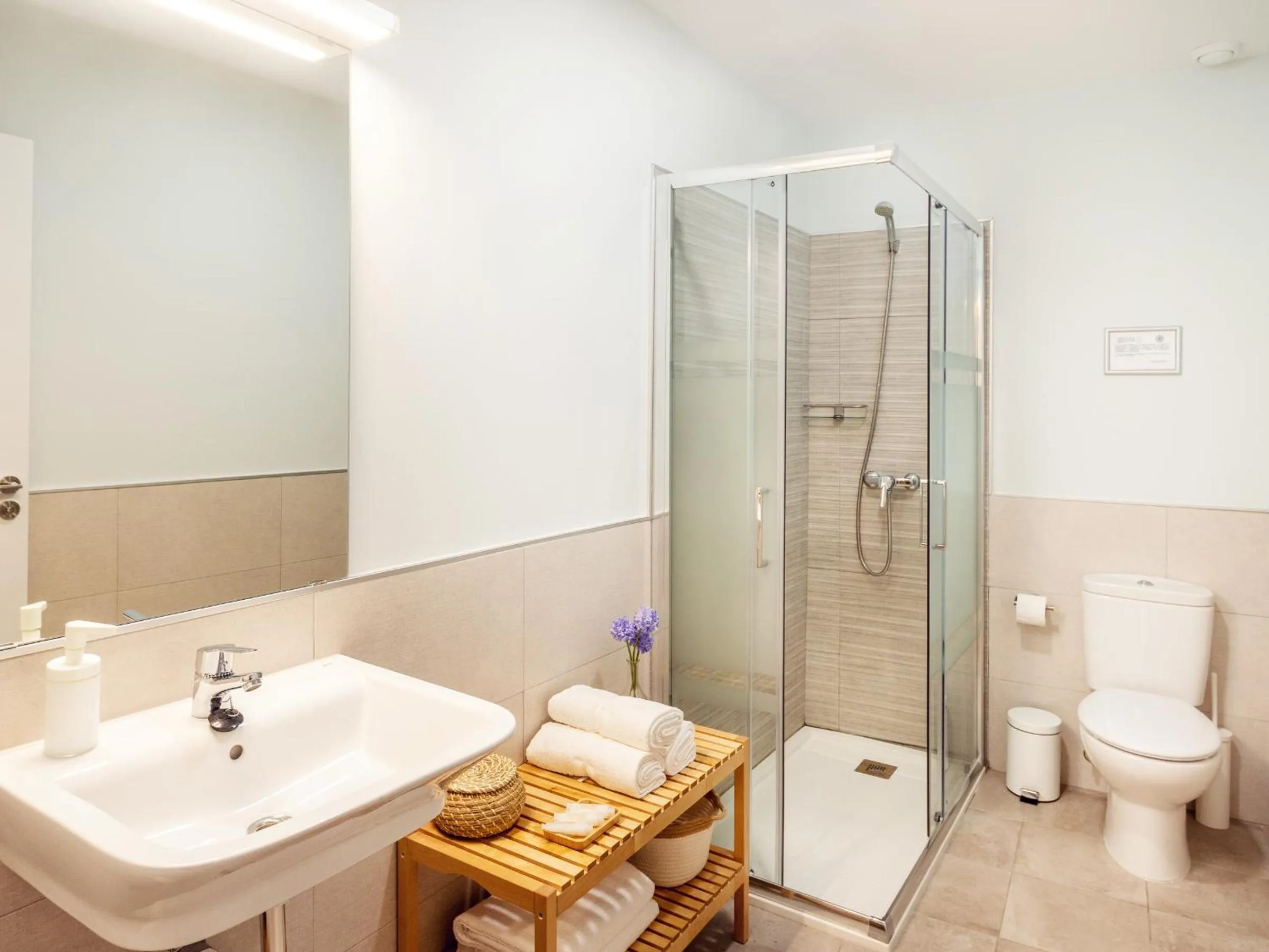 Shower in Apartamentos Plaza Mayor 35