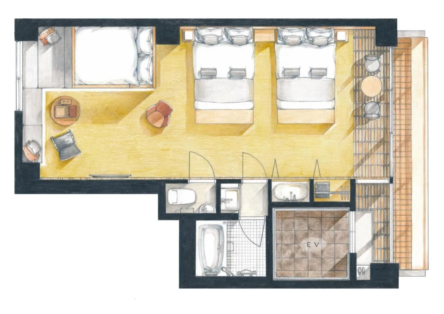 Bed in Sakura Cross Hotel Tokyo Kayabacho