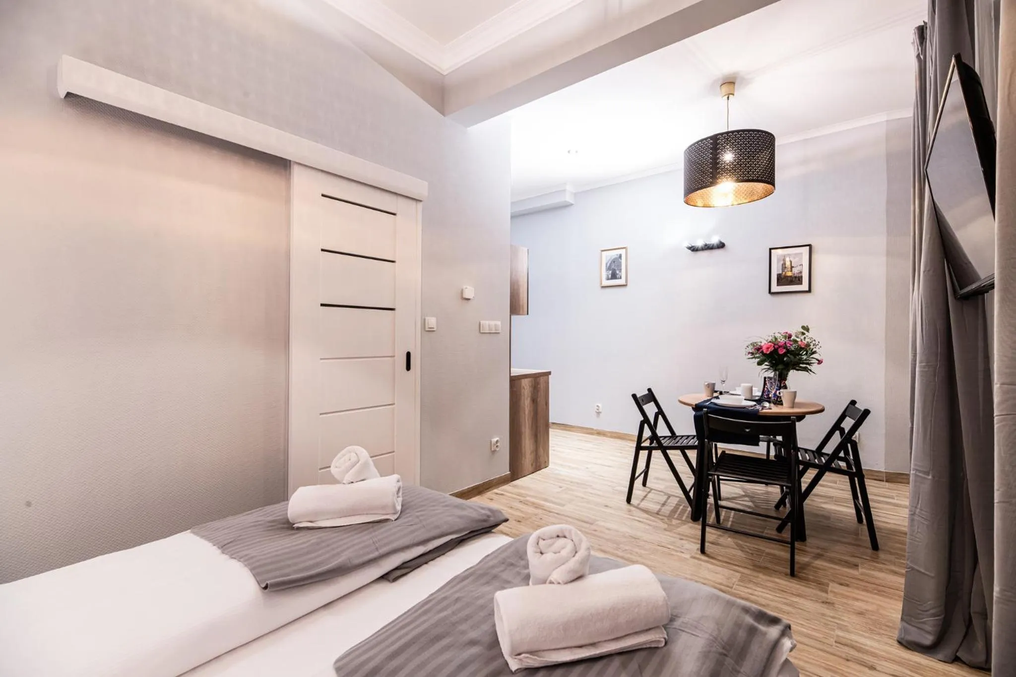 Photo of the whole room in Lubomirskiego 23 Residence - great location, 10 min to Main Square by foot, right next to Main Rail and Bus Station