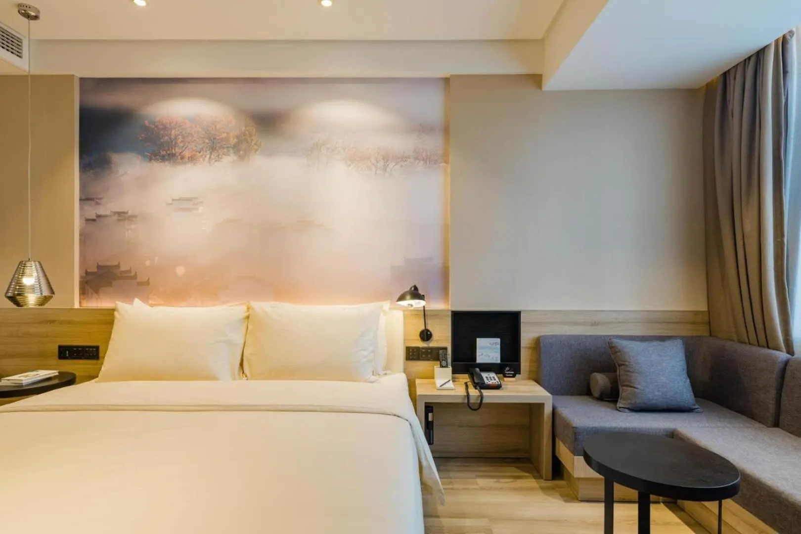 Bed in Atour Hotel Shangrao Central Square