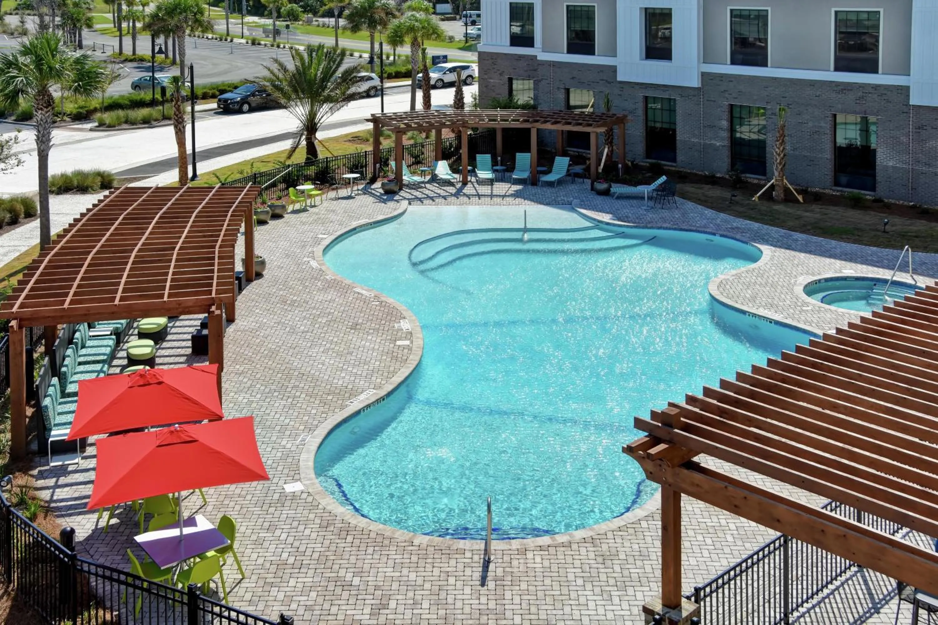 Pool view in Home2 Suites By Hilton Jekyll Island