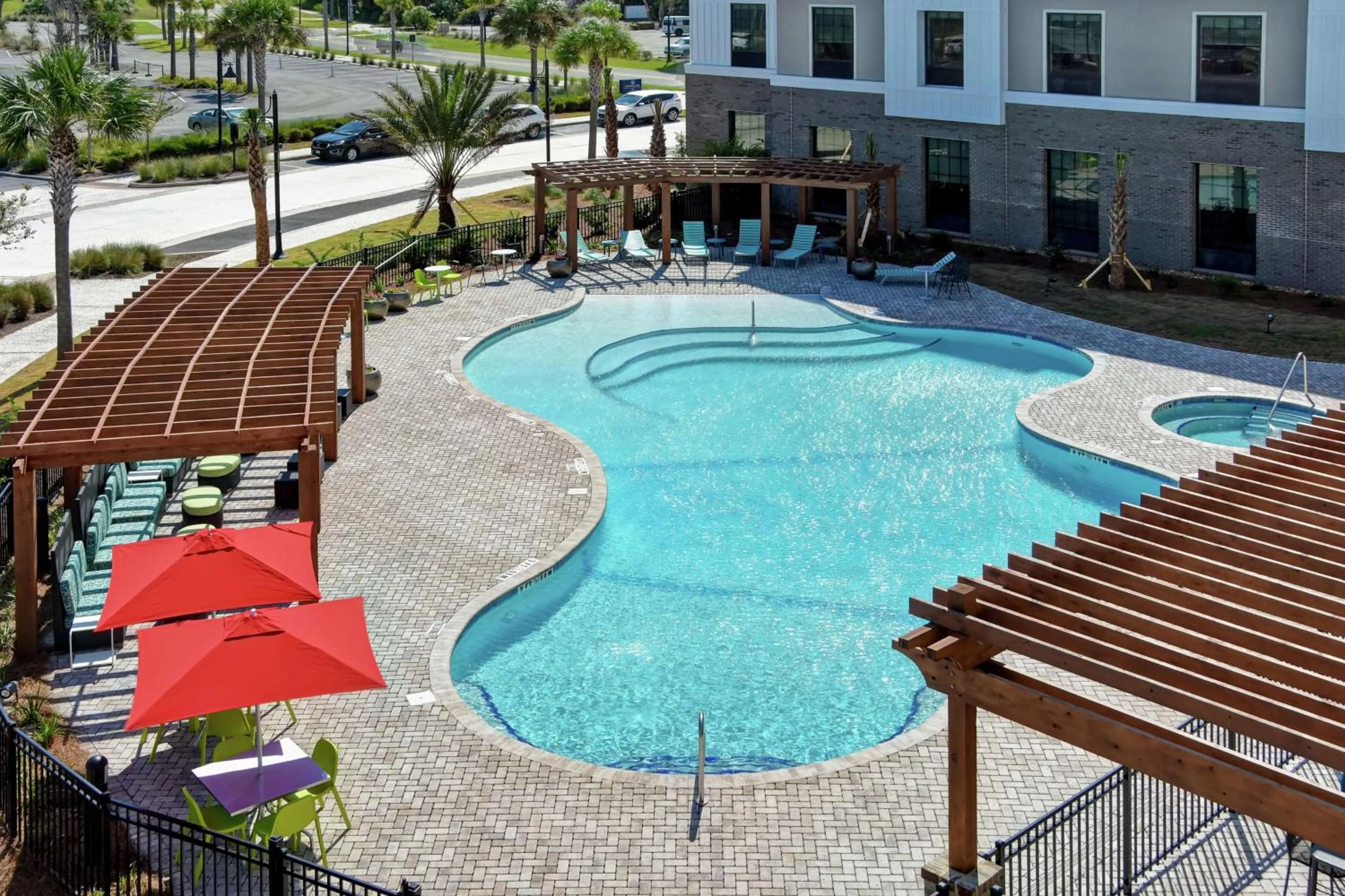 Pool view in Home2 Suites By Hilton Jekyll Island