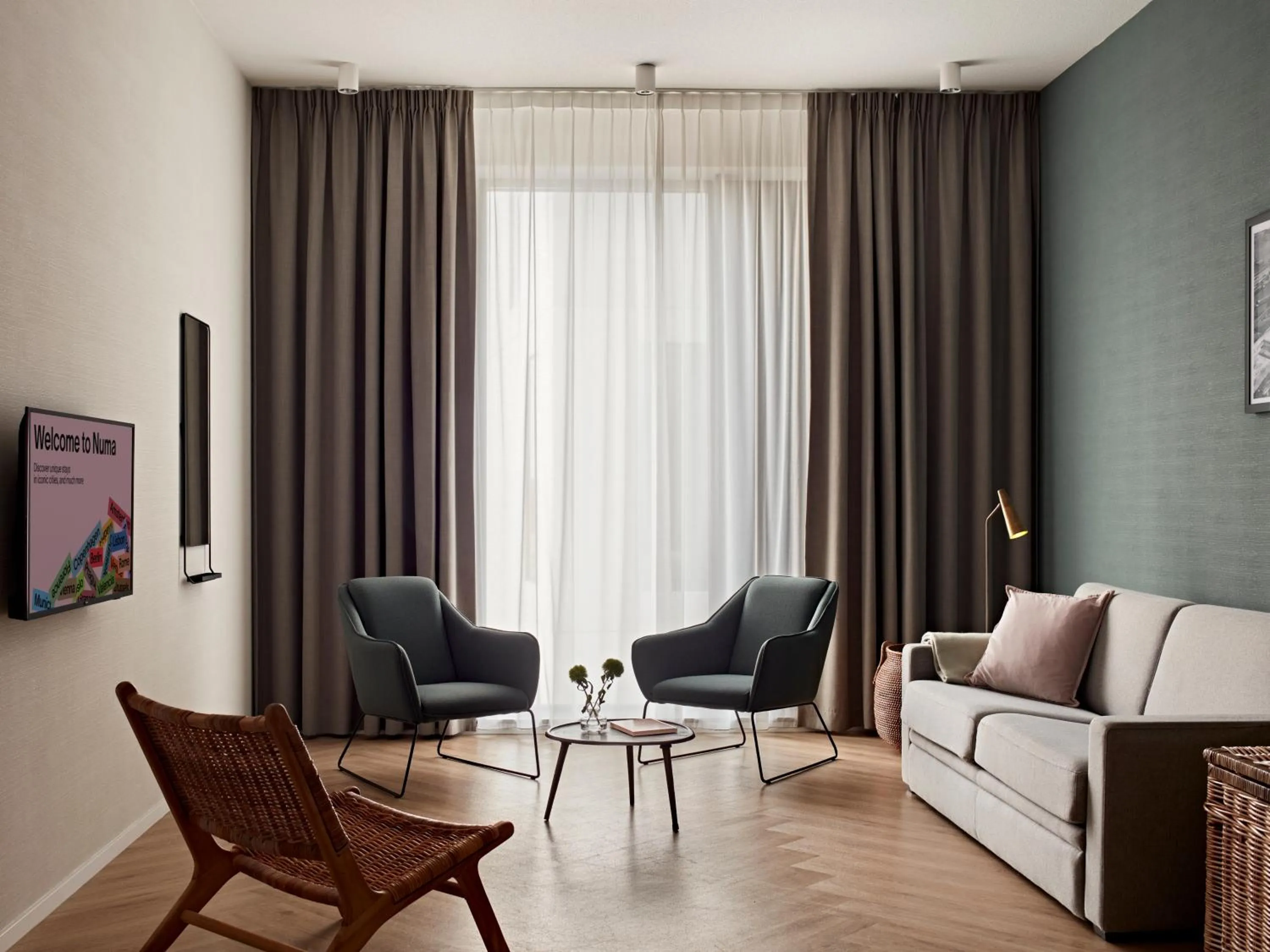 Living room in Numa Amsterdam Docklands